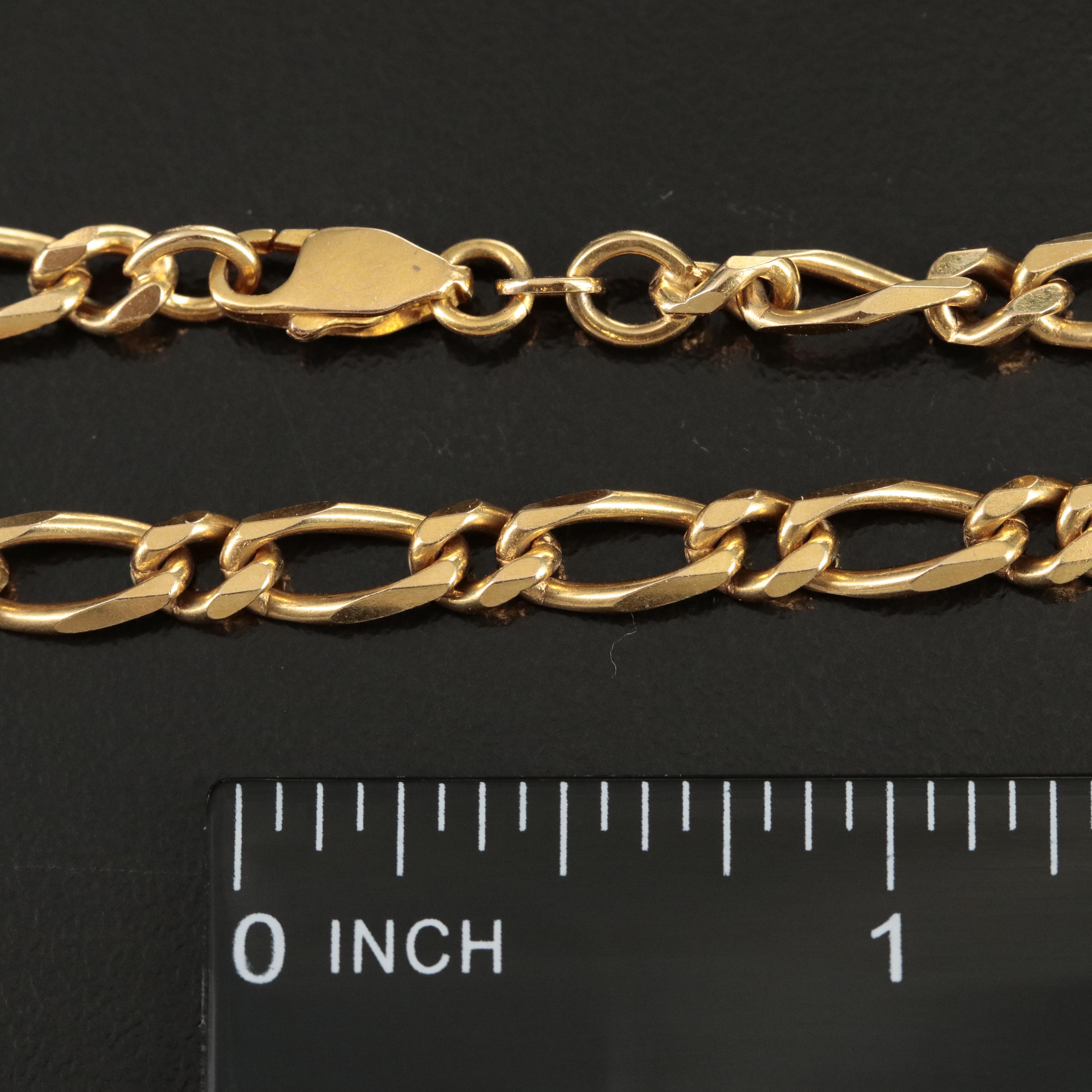 14K Fancy Curb Chain Necklace