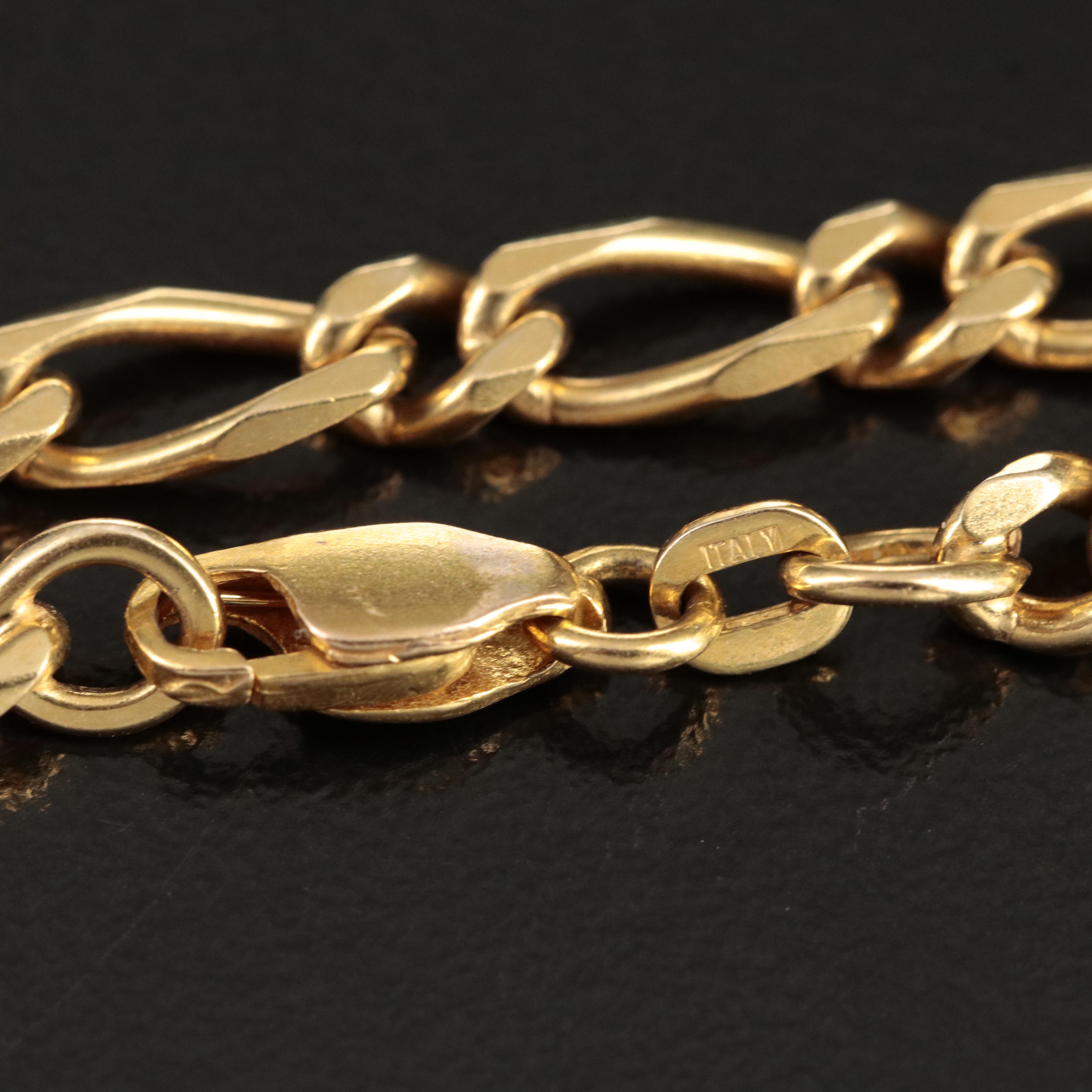 14K Fancy Curb Chain Necklace