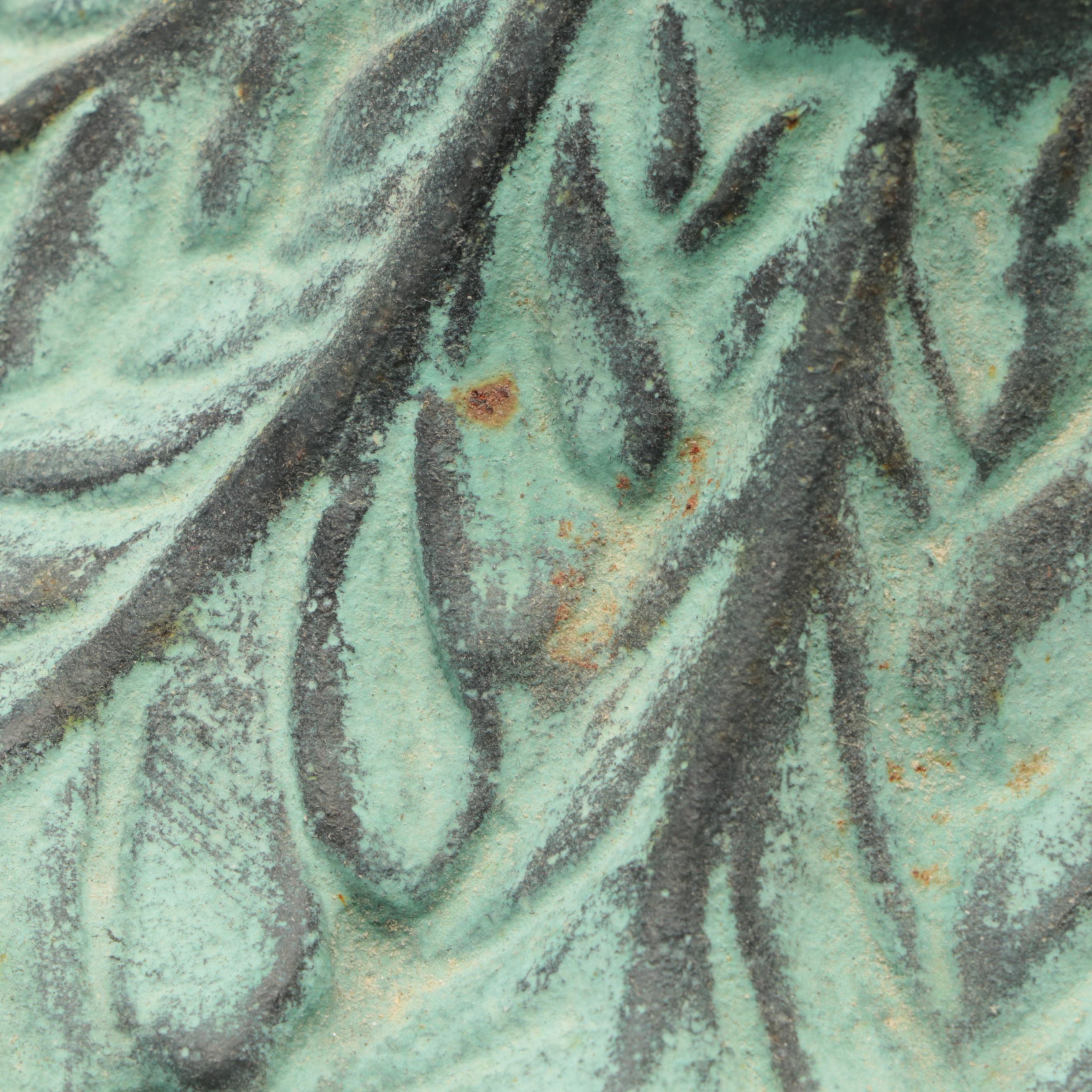 East Asian Patinated Cast Iron Pagoda Lantern with Hemispherical Sundial