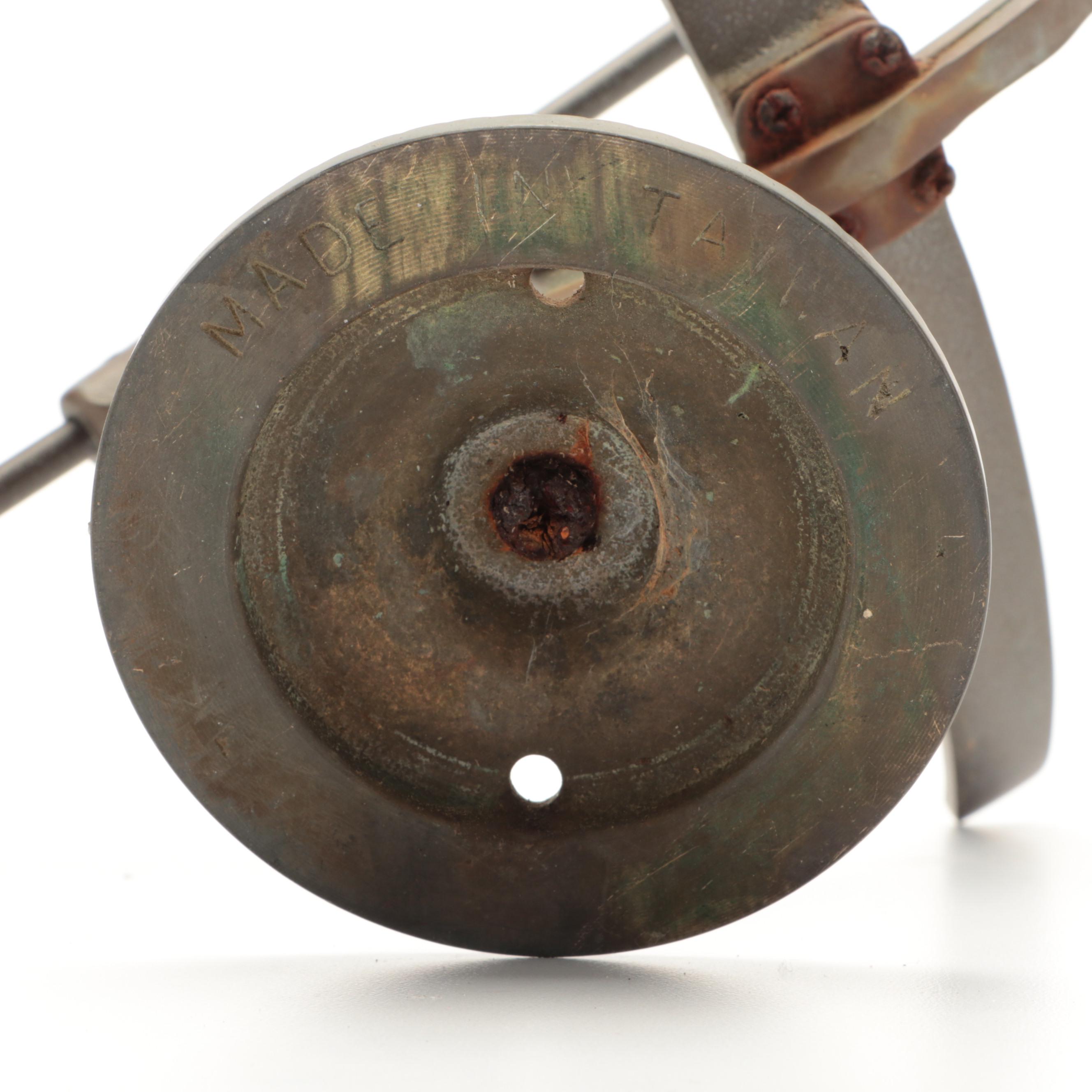 East Asian Patinated Cast Iron Pagoda Lantern with Hemispherical Sundial