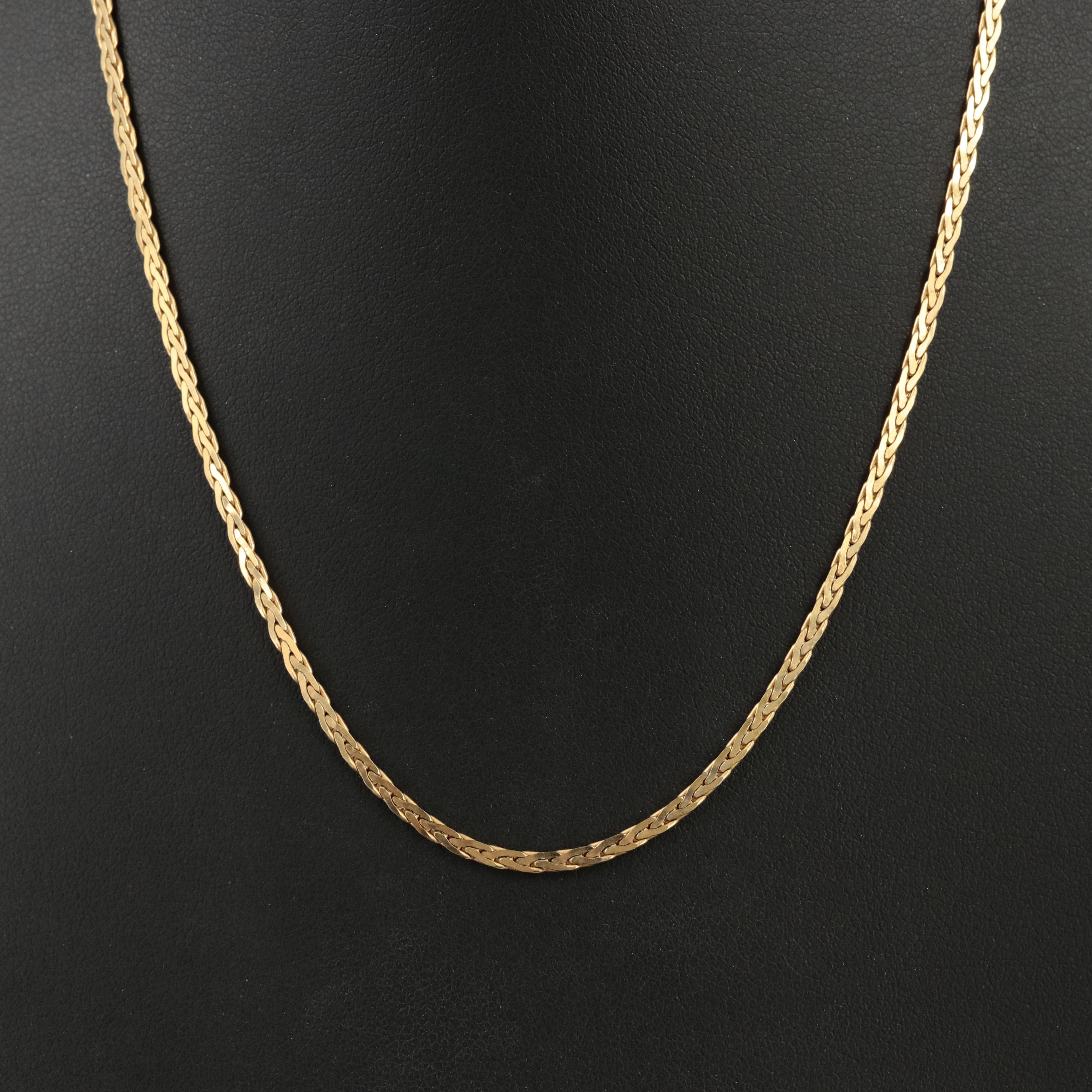 14K Wheat Chain Necklace