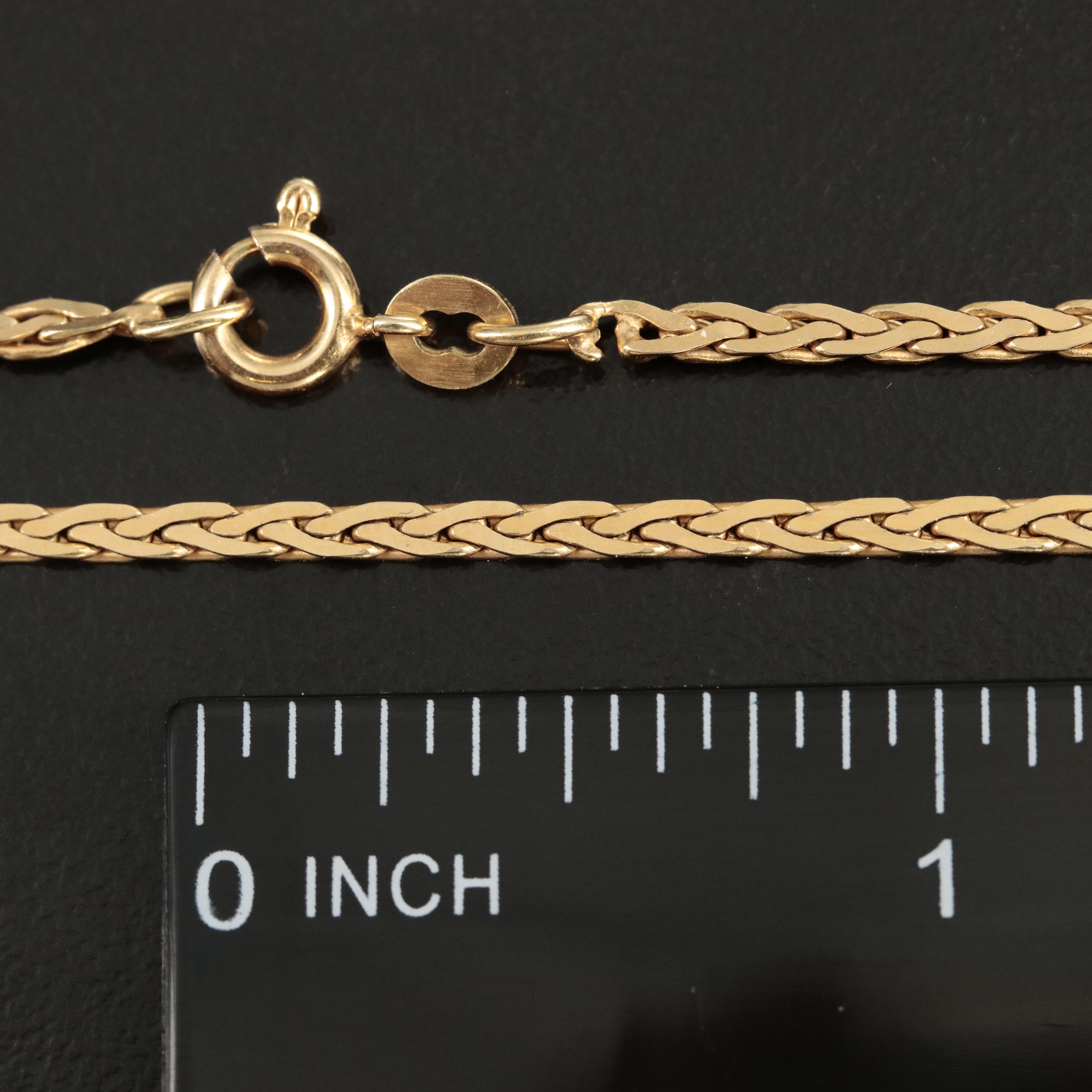 14K Wheat Chain Necklace
