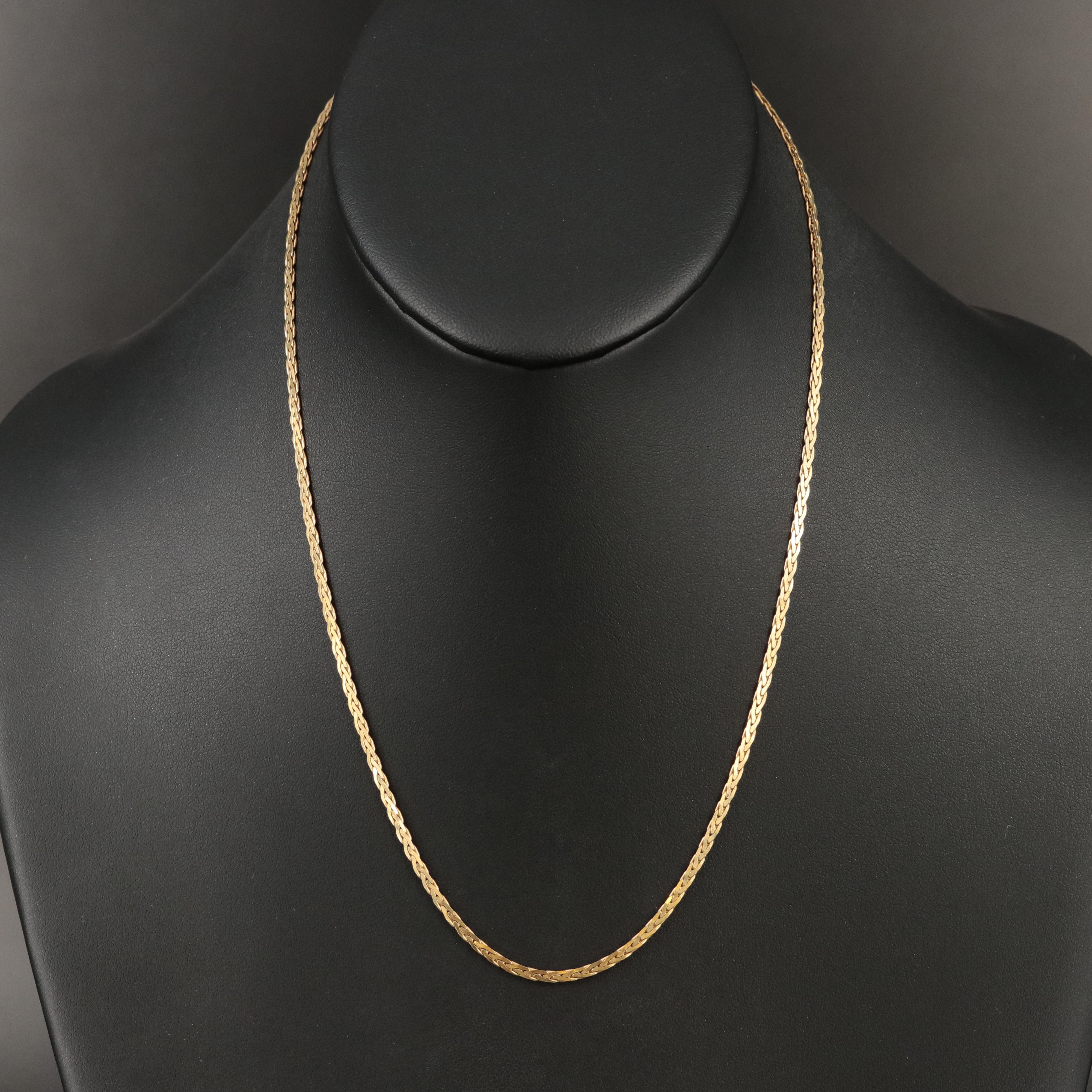 14K Wheat Chain Necklace