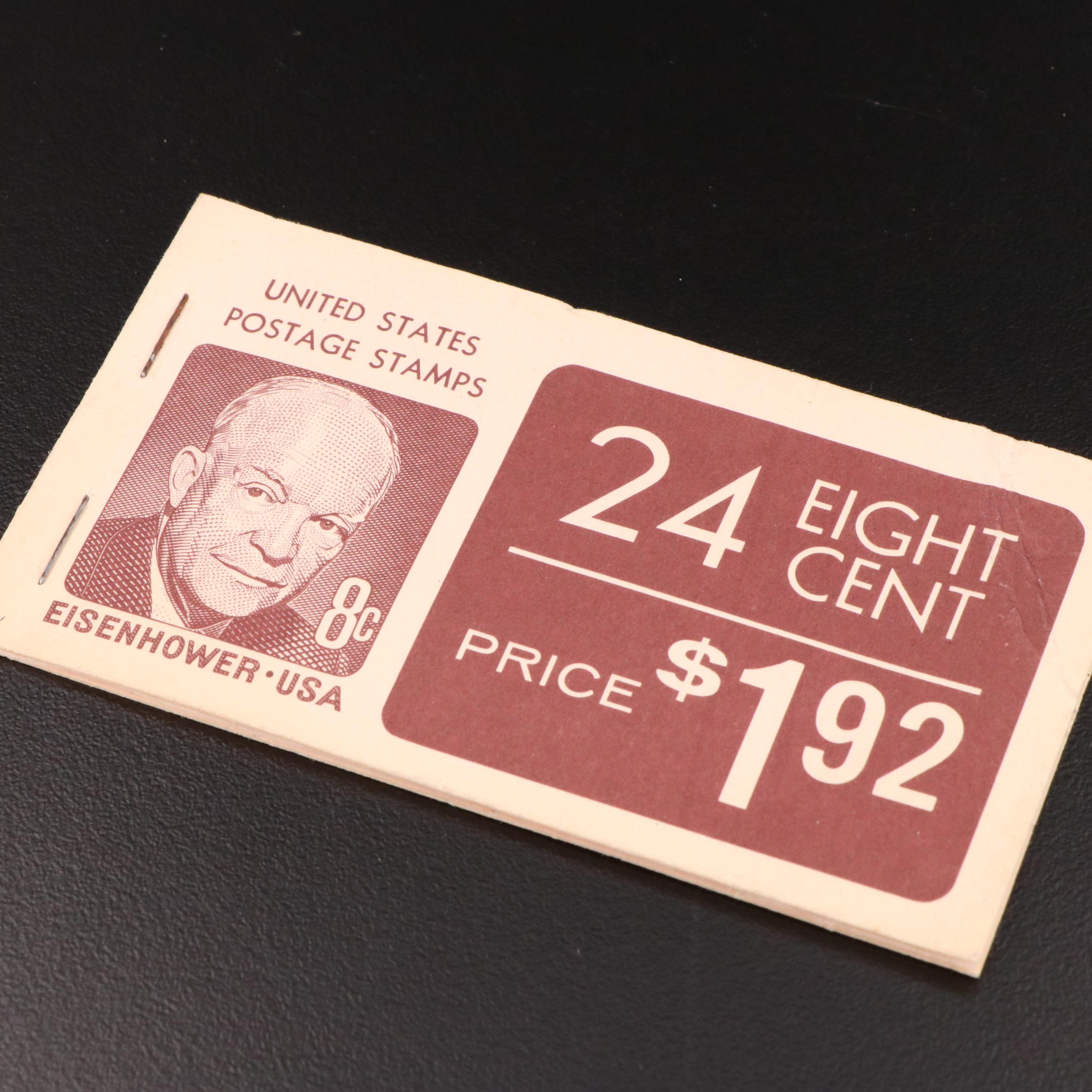 Small Stamp Collection Including Marilyn Monroe and Golden Replicas