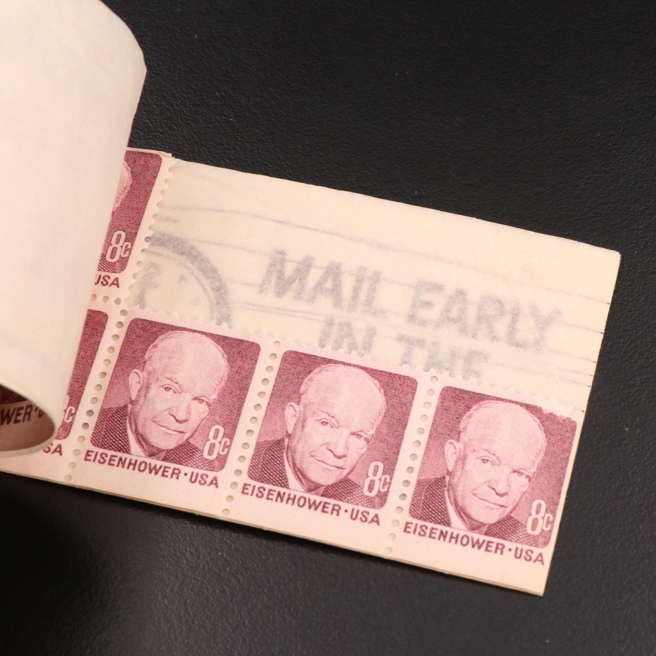 Small Stamp Collection Including Marilyn Monroe and Golden Replicas