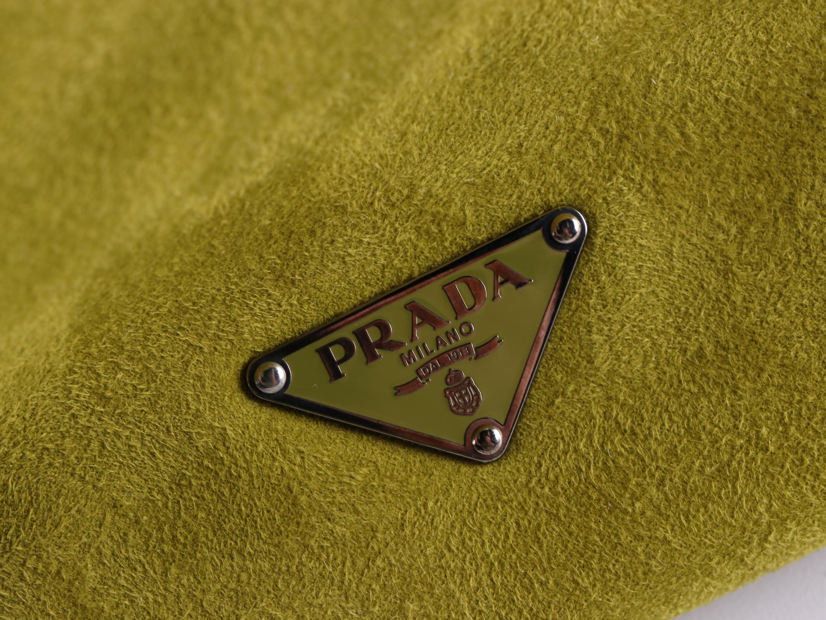 Prada Chain Shoulder Bag in Suede