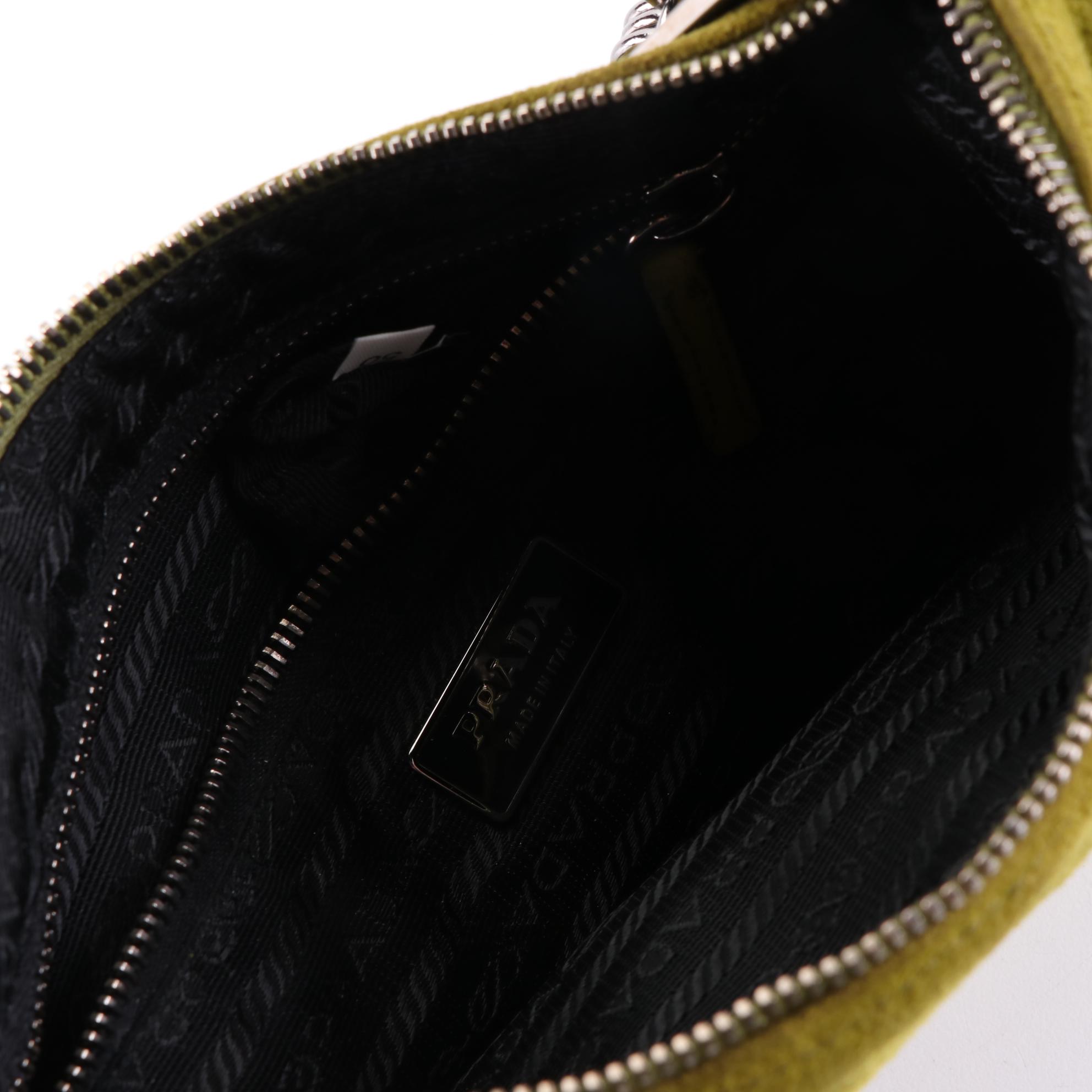 Prada Chain Shoulder Bag in Suede