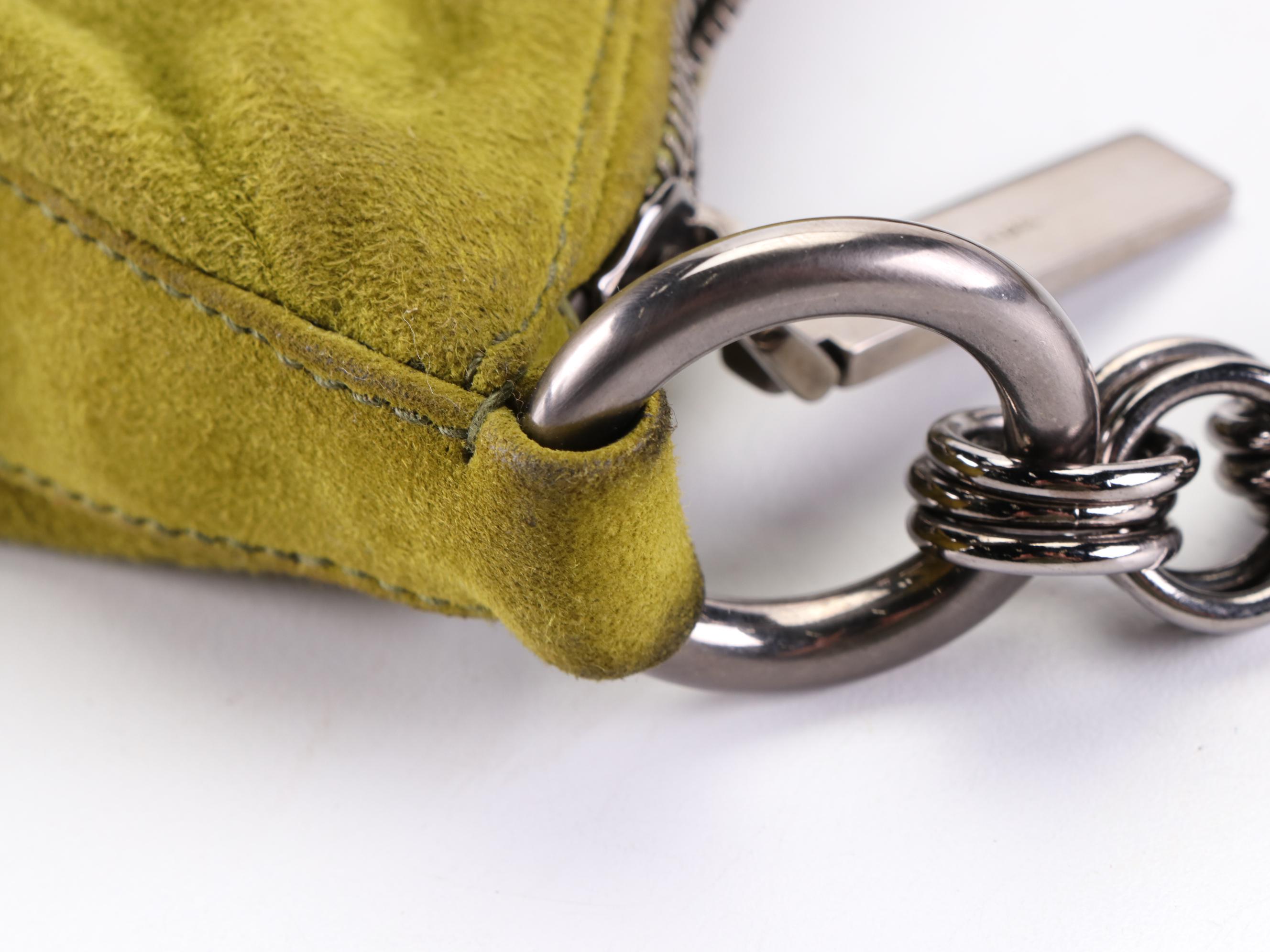 Prada Chain Shoulder Bag in Suede