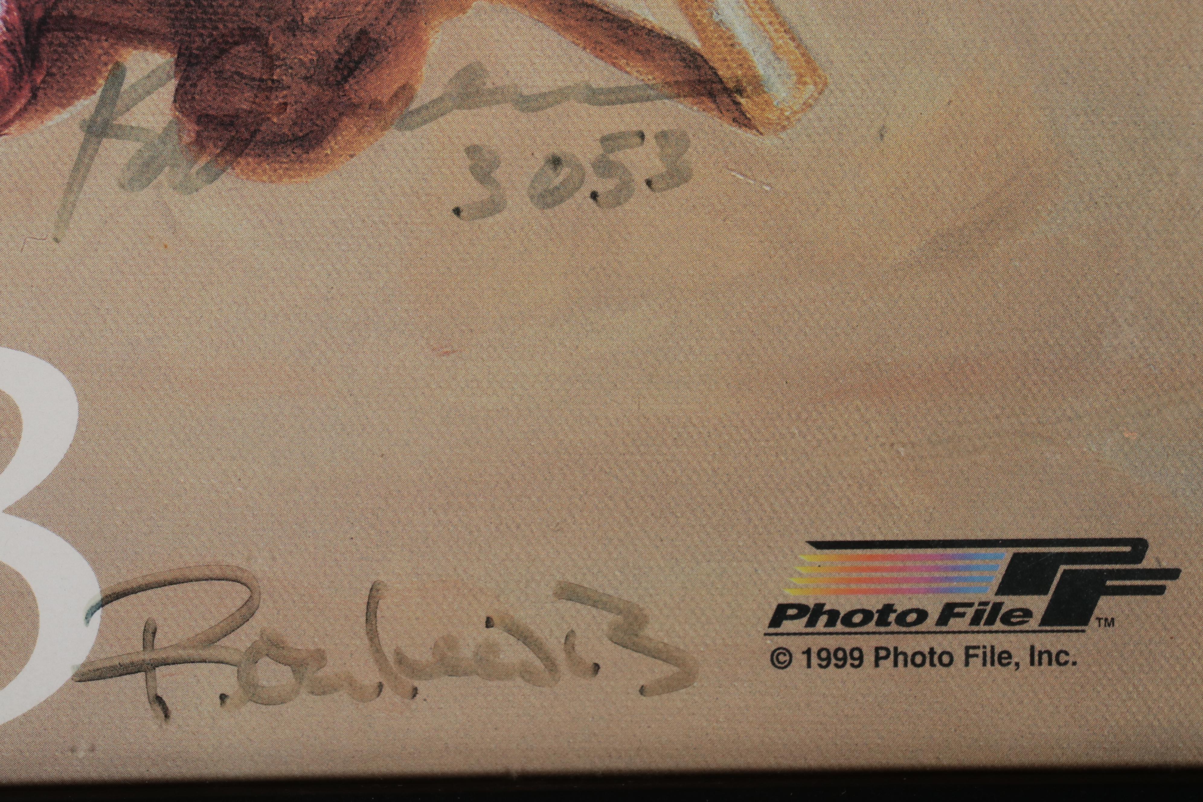 "The 3000 Hit Club" Signed Giclée, Hank Aaron, Wade Boggs, Willie Mays