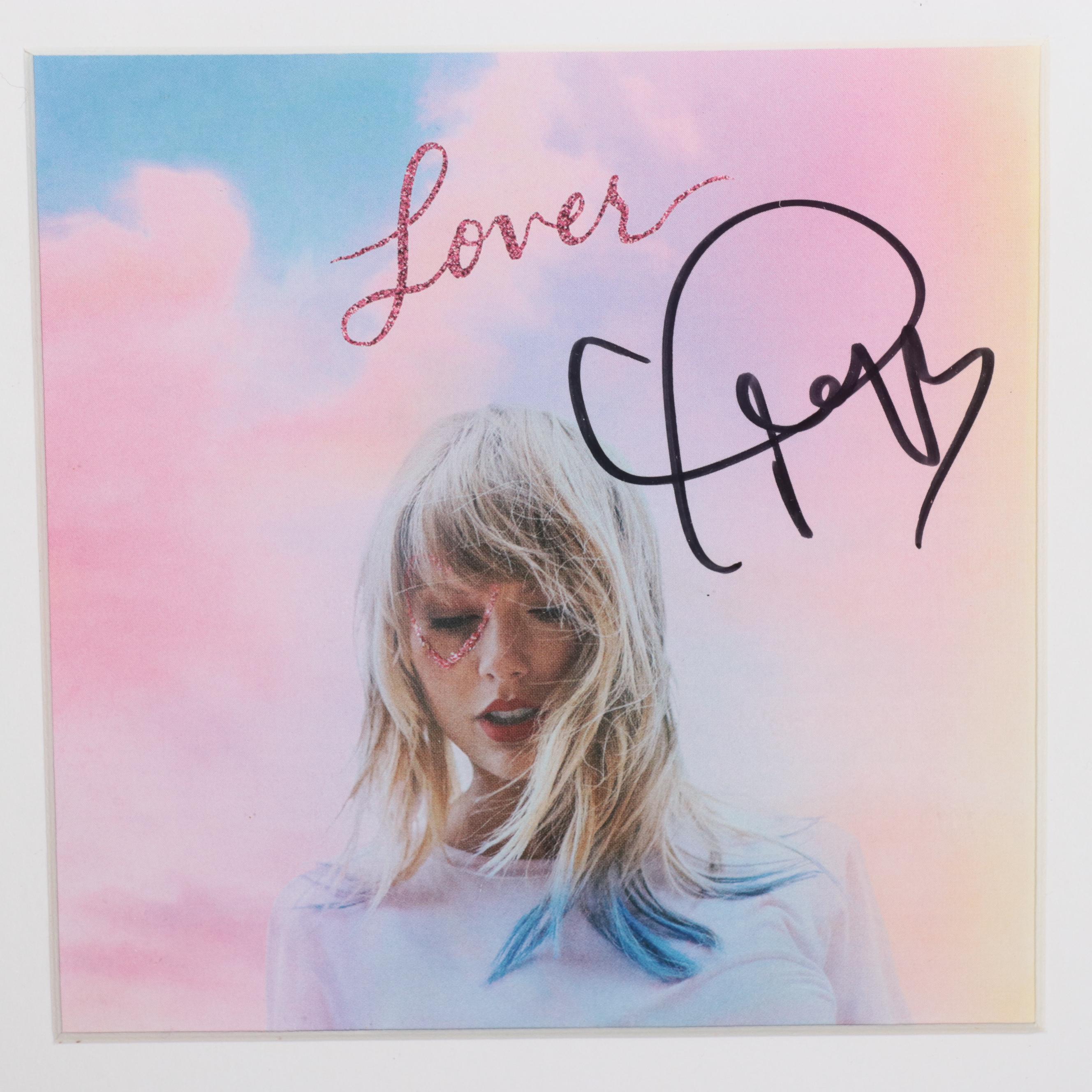 Taylor Swift Signed "Lover" CD in Matted Glass Frame