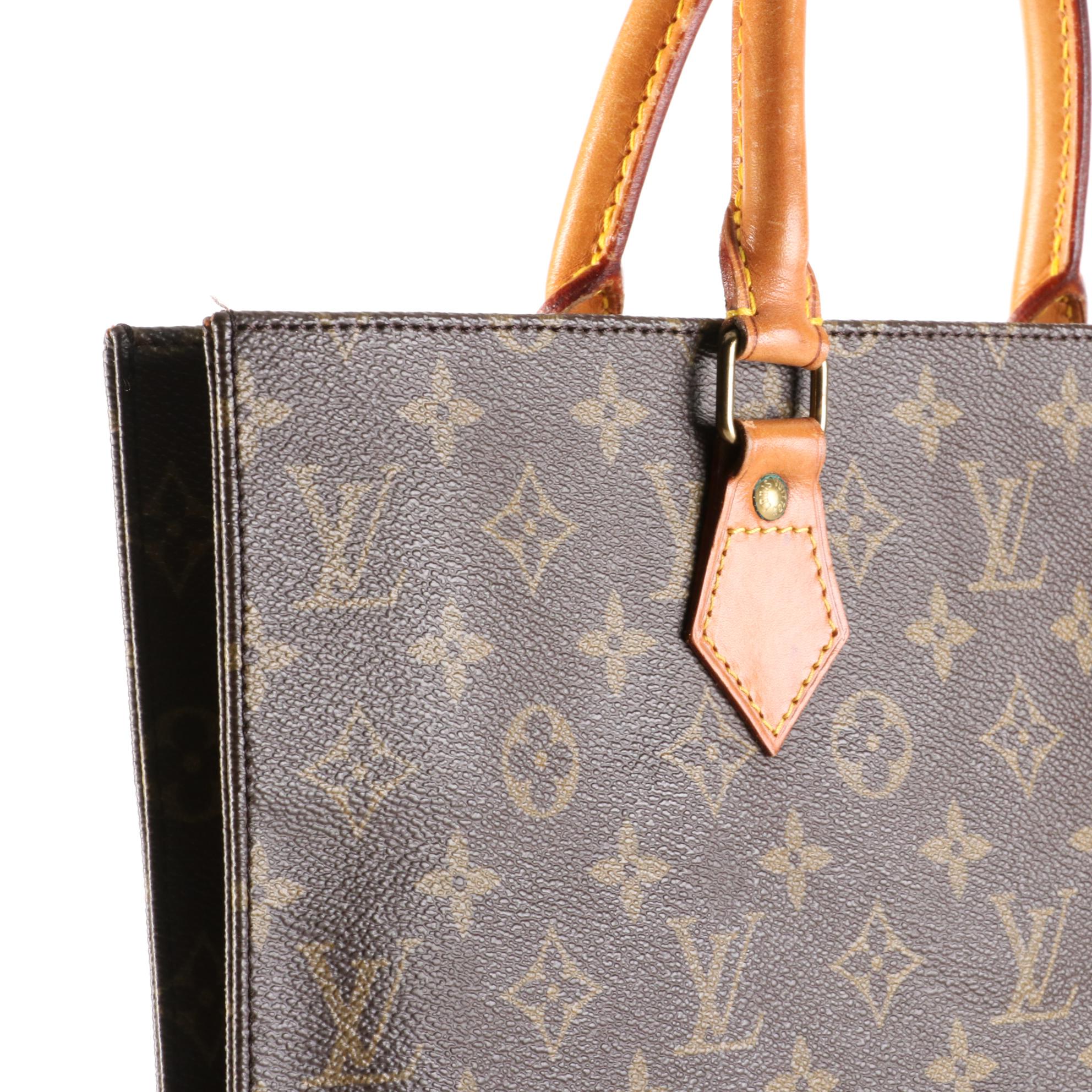 Louis Vuitton Sac Plat Tote in Monogram Canvas and Vachetta Leather