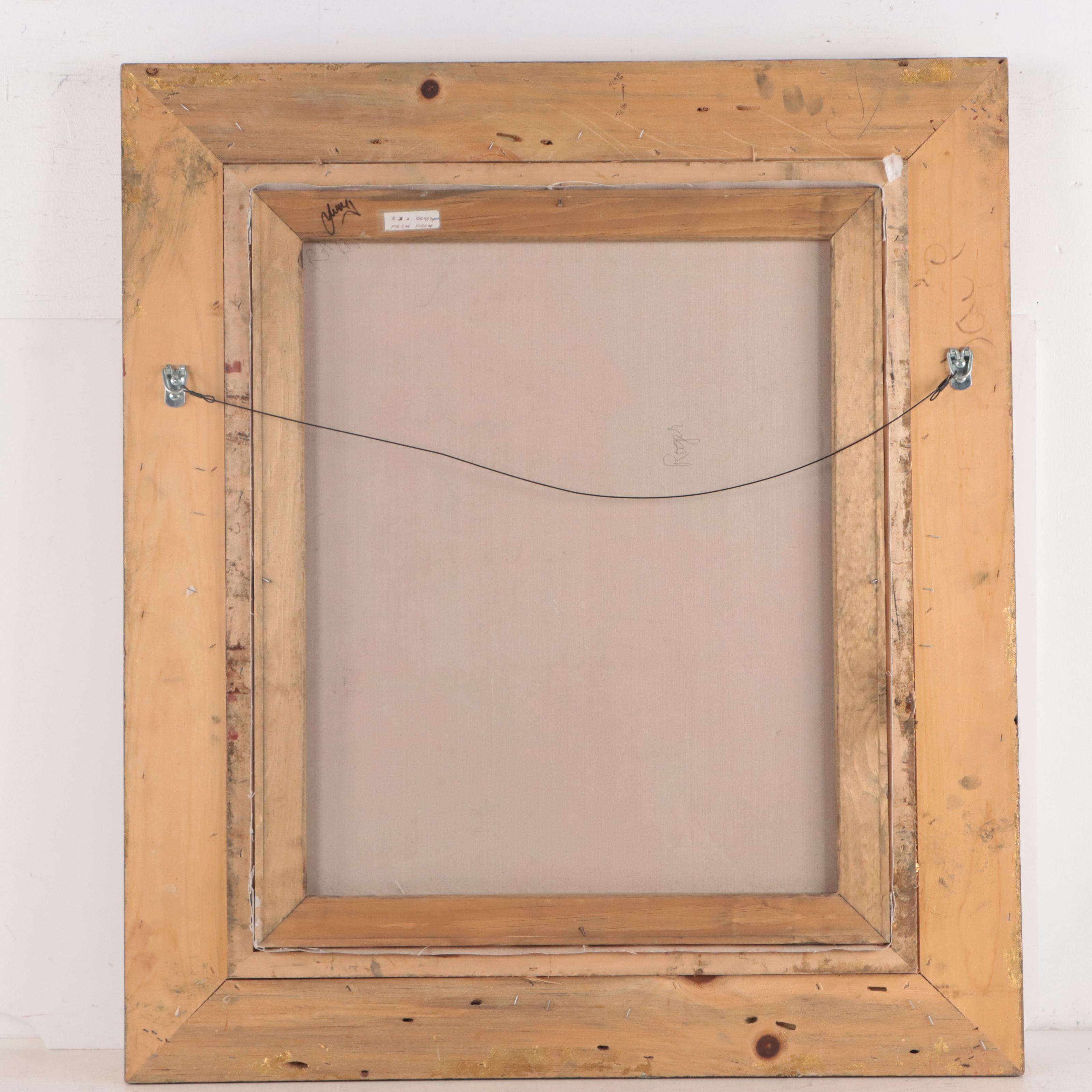 Oil Painting of European Street Scene