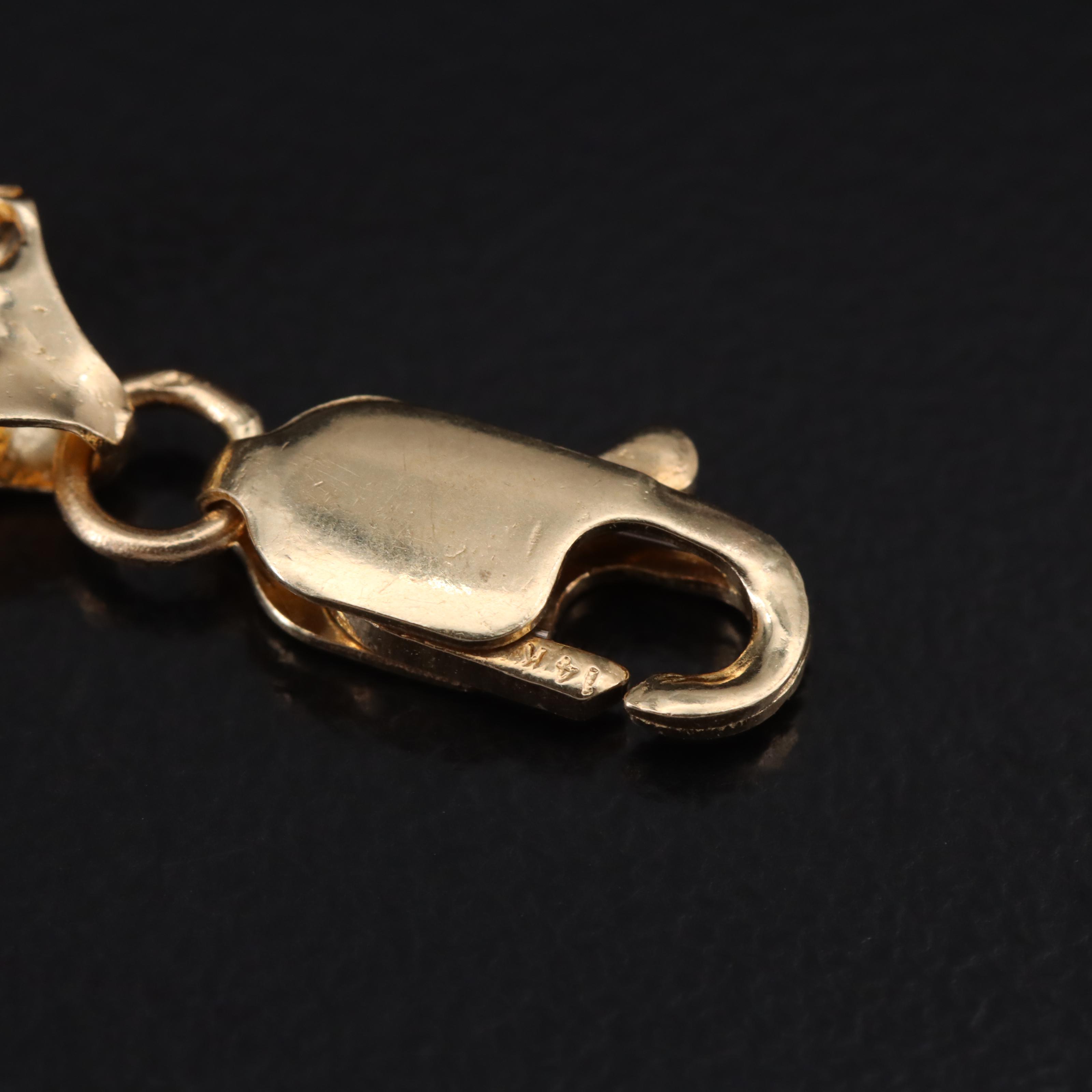 14K Ruby, Emerald and Sapphire Quatrefoil Link Bracelet