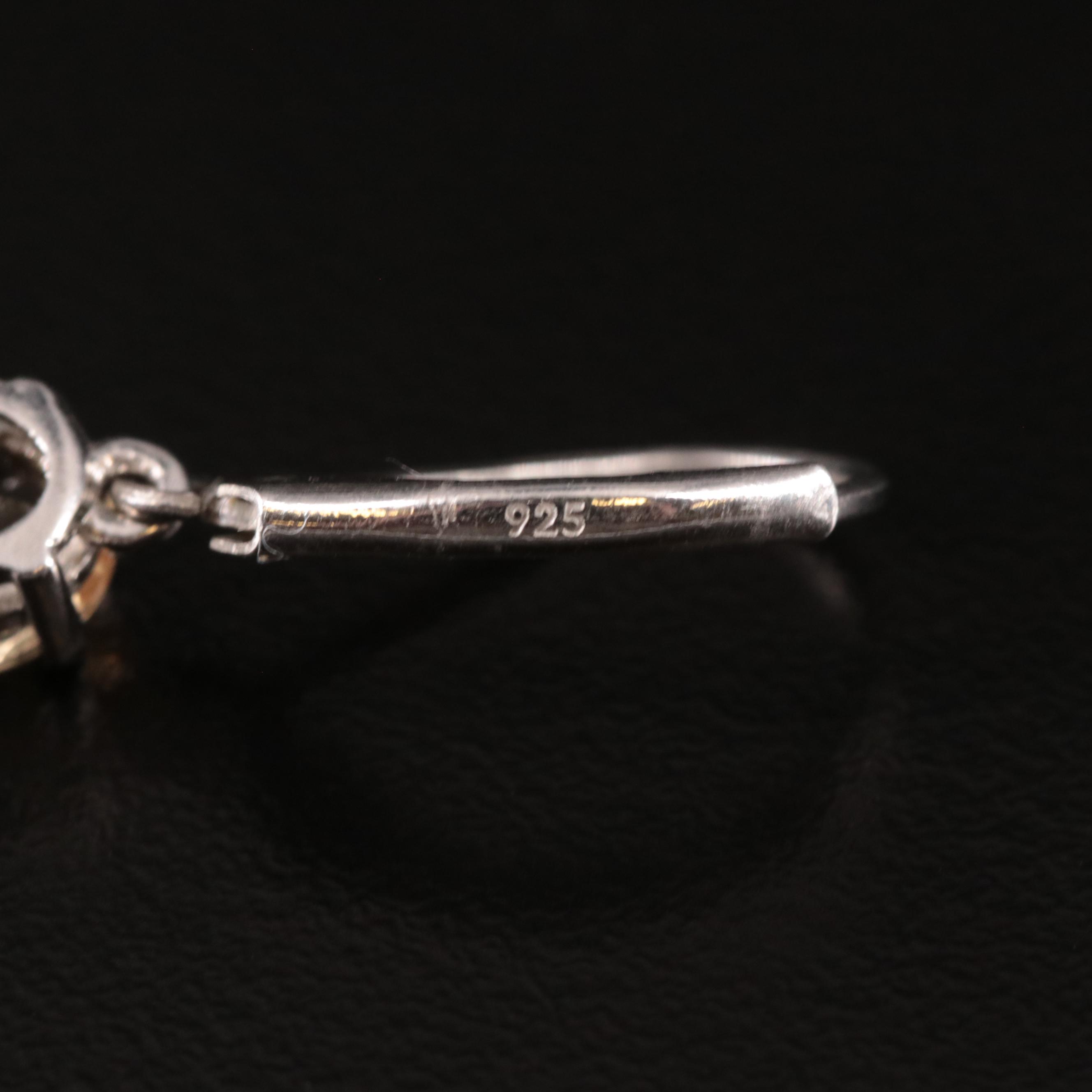 Sterling Citrine Drop Earrings