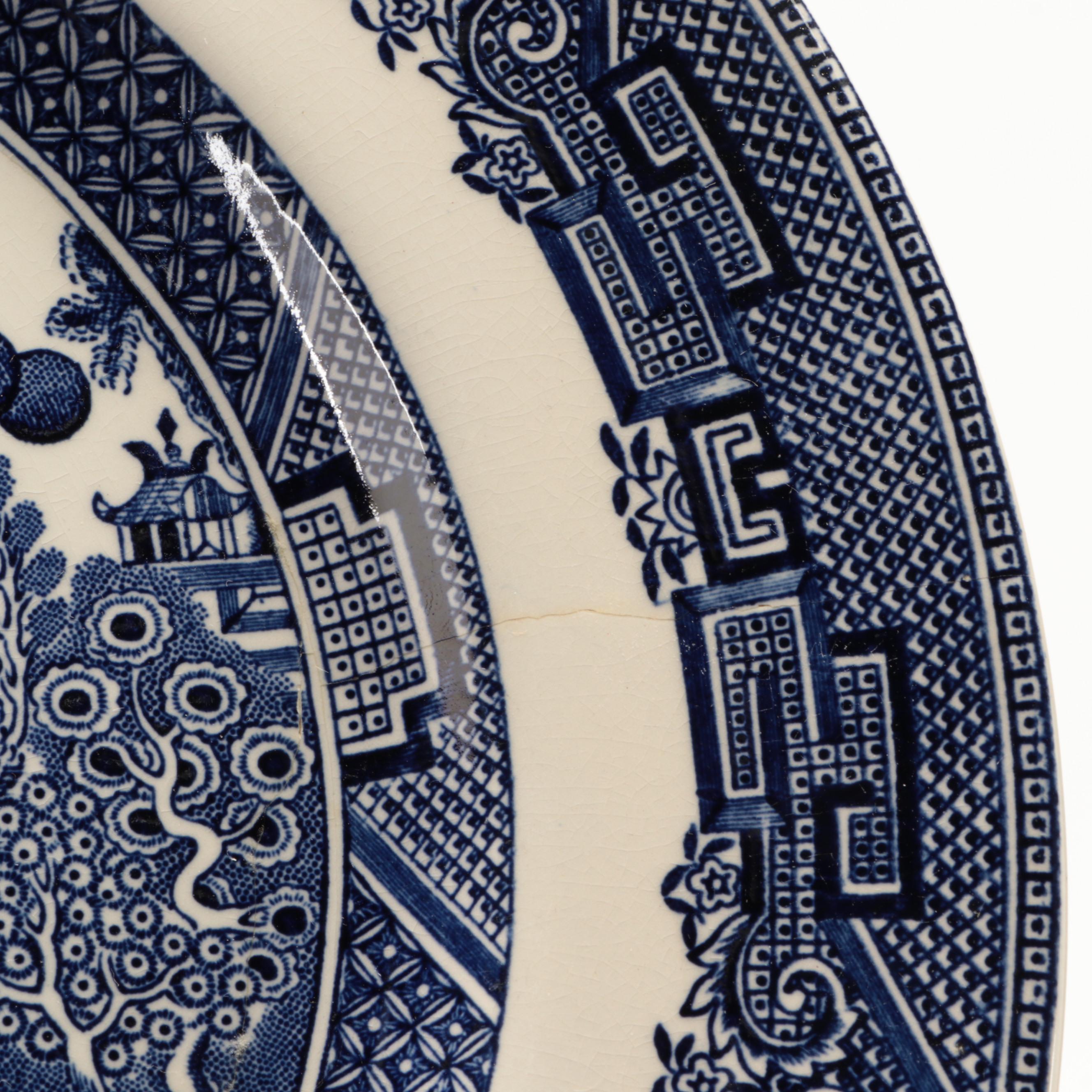 Johnson Bros "Willow Blue" Ironstone Dinnerware and Serveware