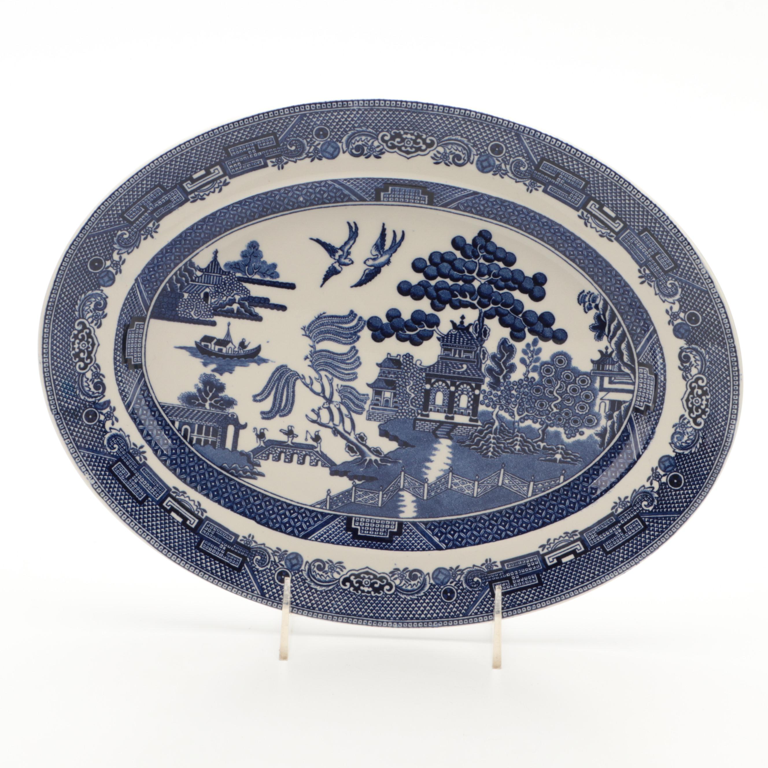 Johnson Bros "Willow Blue" Ironstone Dinnerware and Serveware