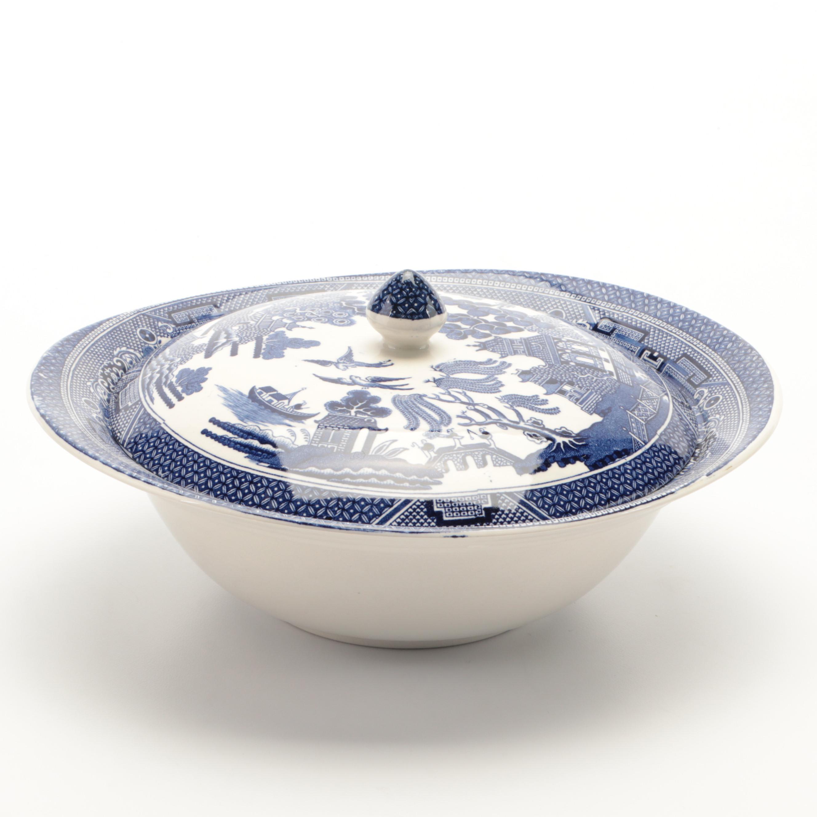 Johnson Bros "Willow Blue" Ironstone Dinnerware and Serveware