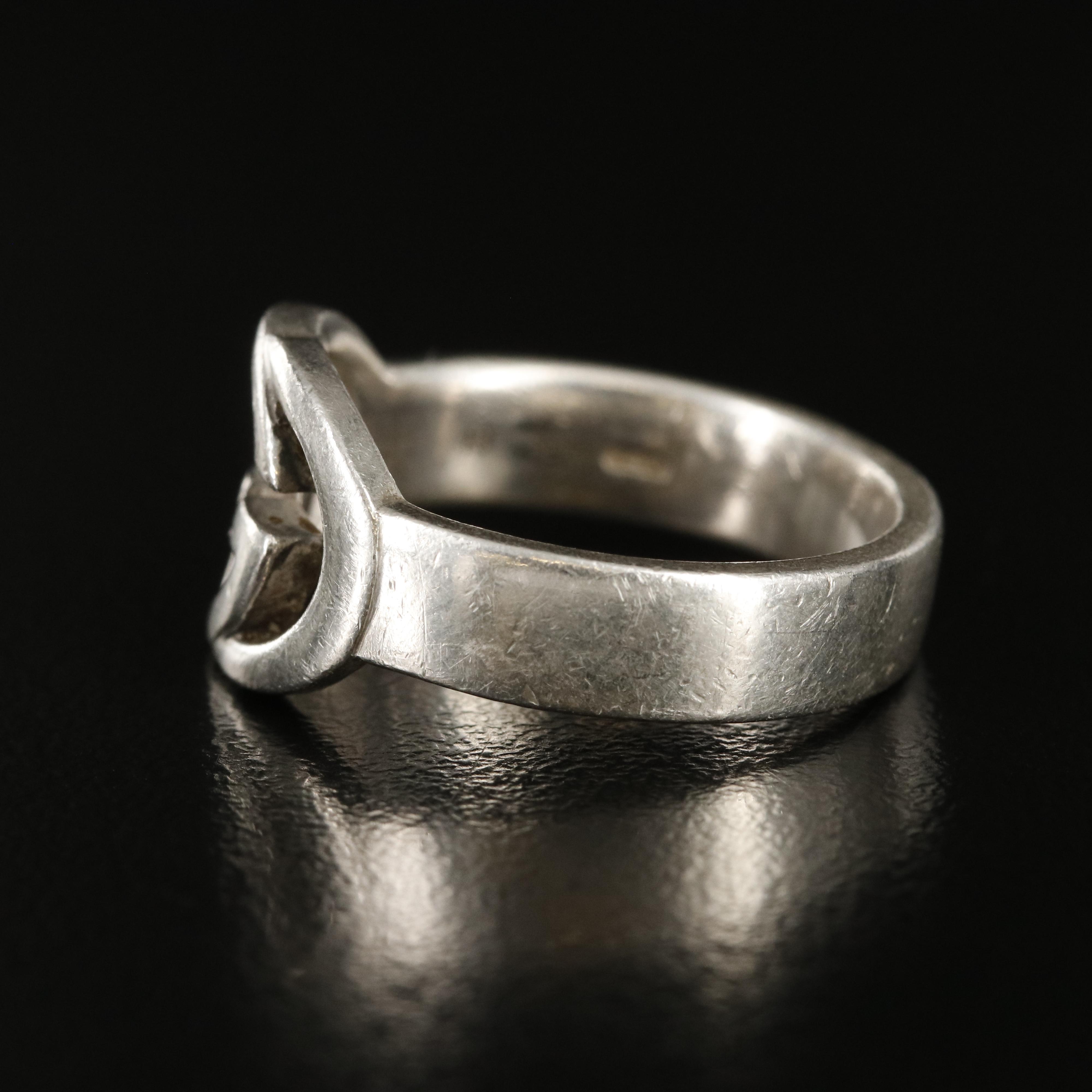 Gucci Sterling Interlocking "G" Logo Ring