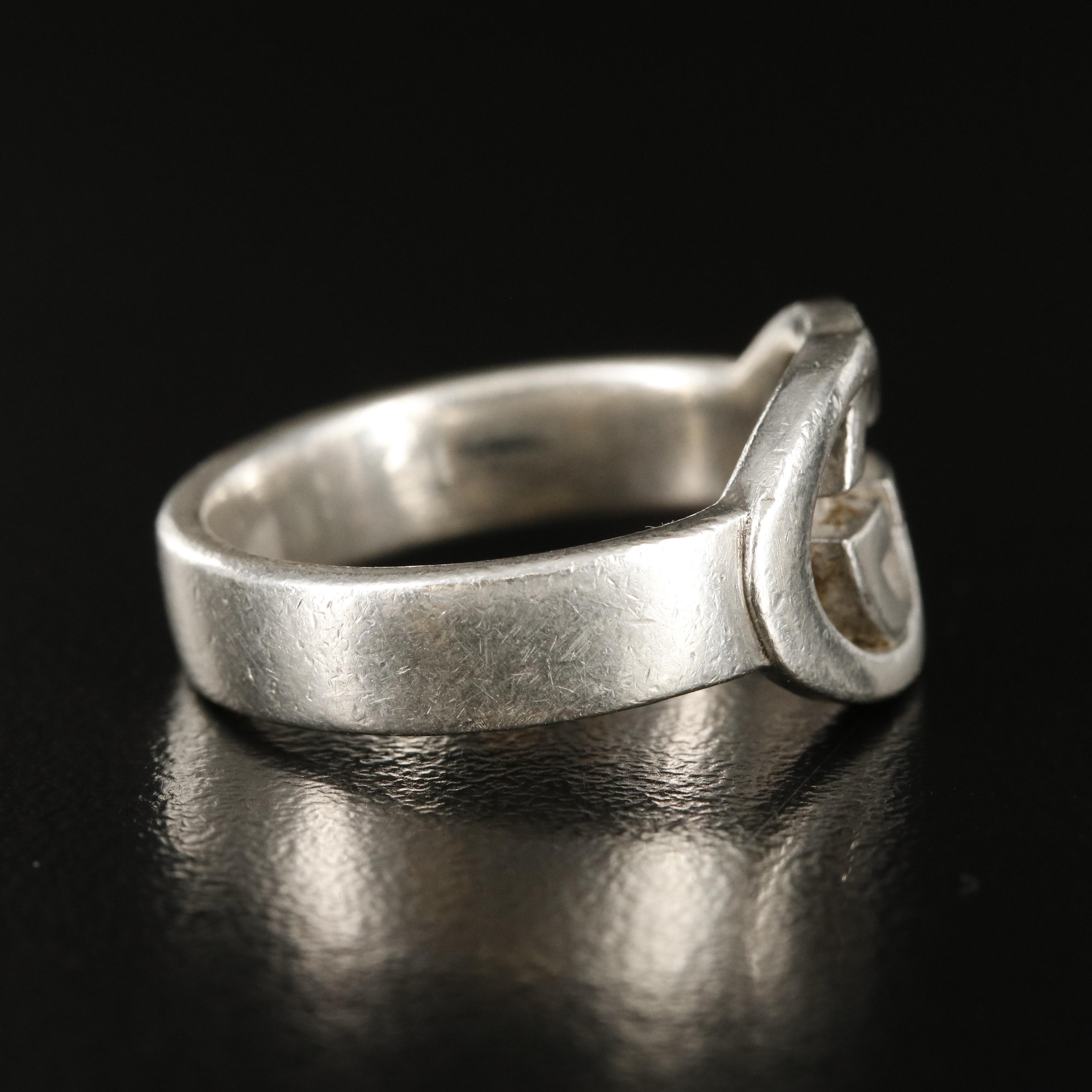 Gucci Sterling Interlocking "G" Logo Ring