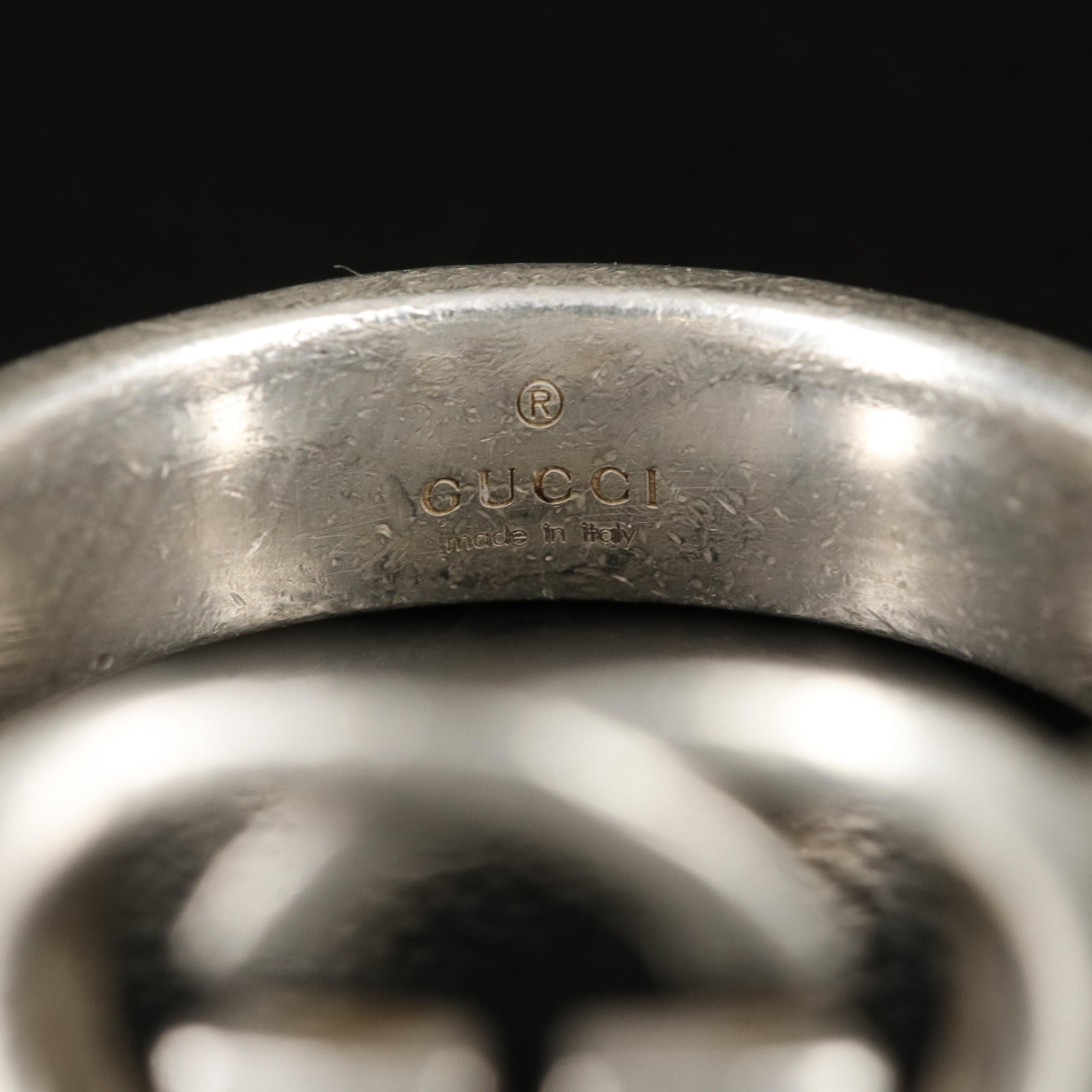 Gucci Sterling Interlocking "G" Logo Ring