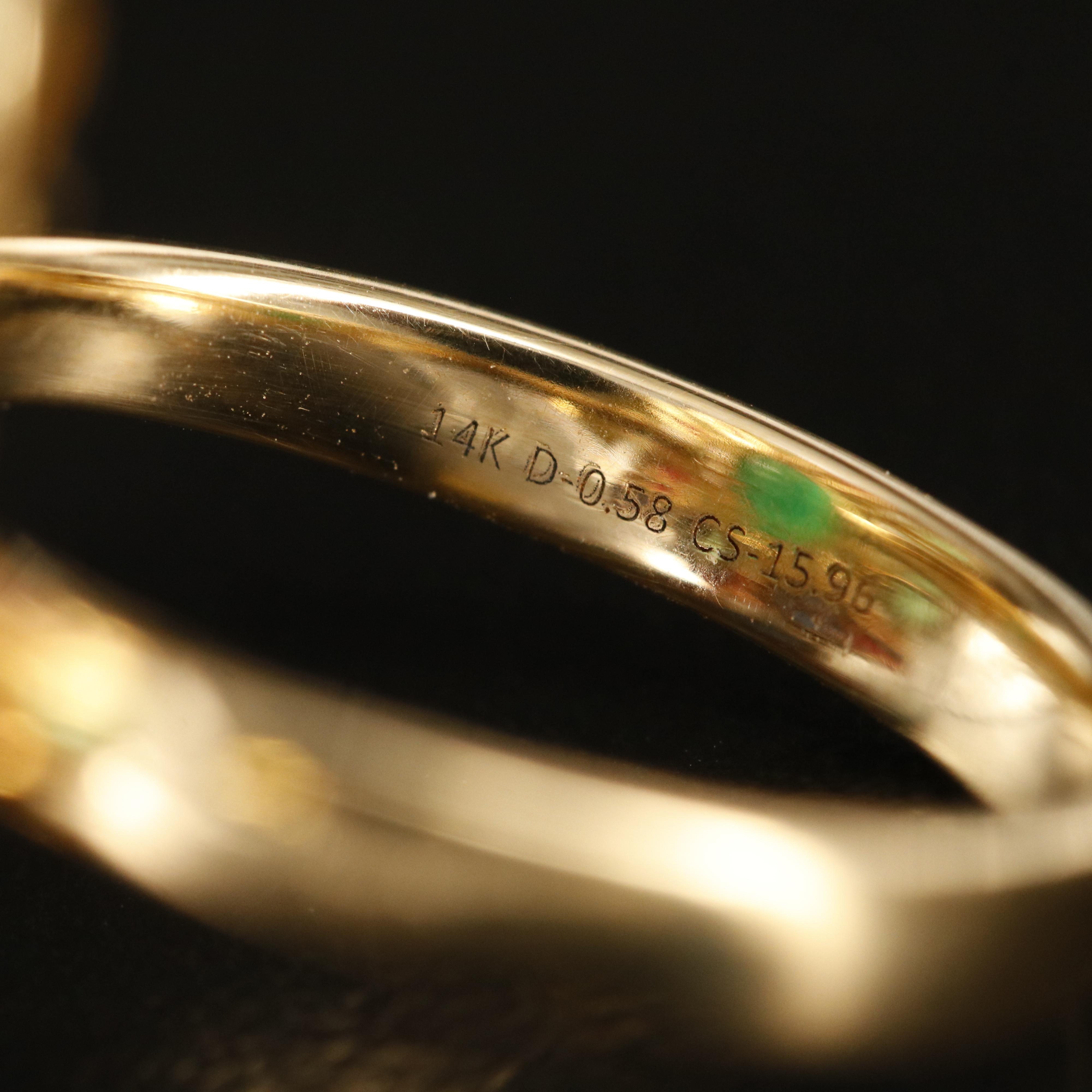 14K Emerald, Sapphire, Ruby and Diamond Floral Ring