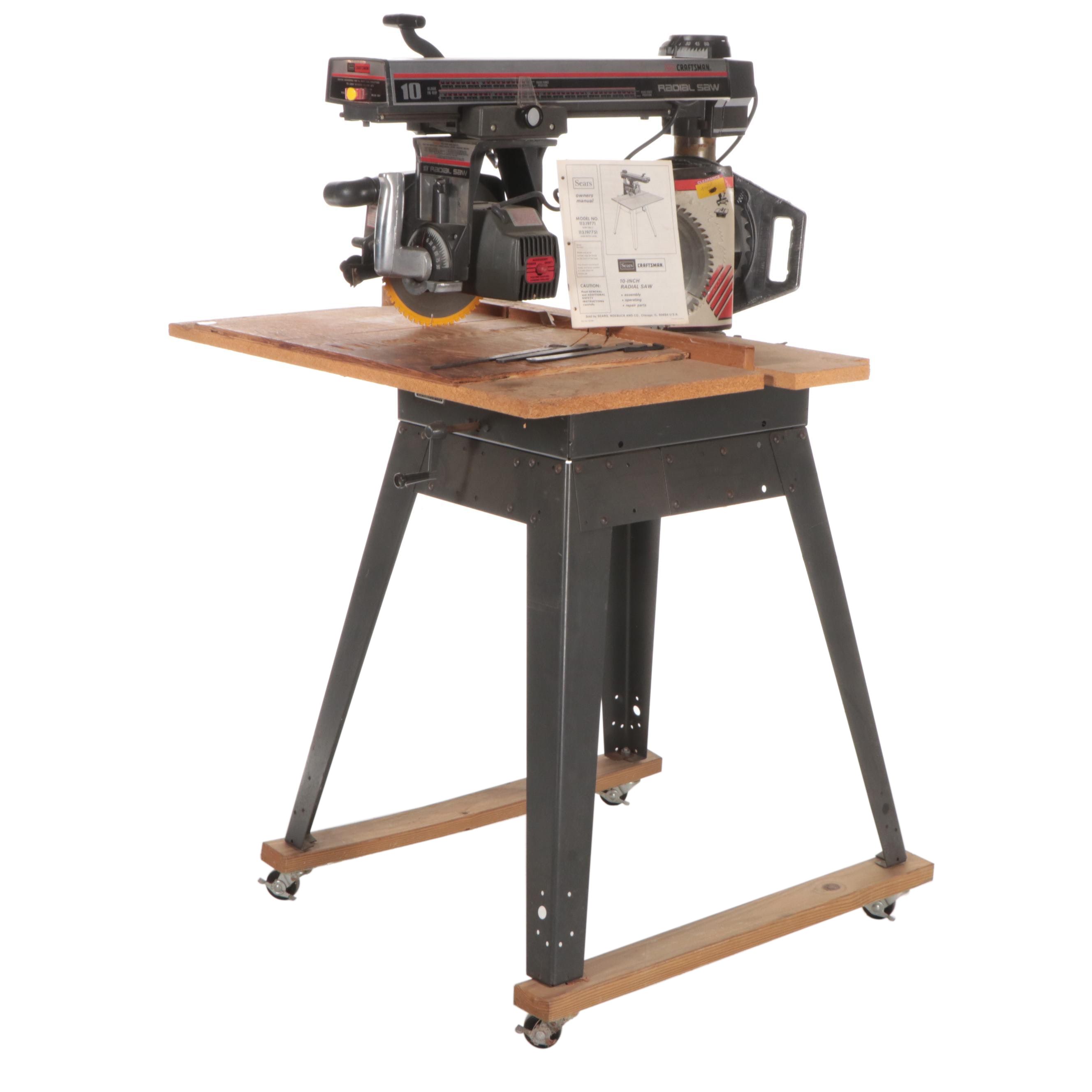 Sears Craftsman "Model 113.1977 51" 10" Radial Saw