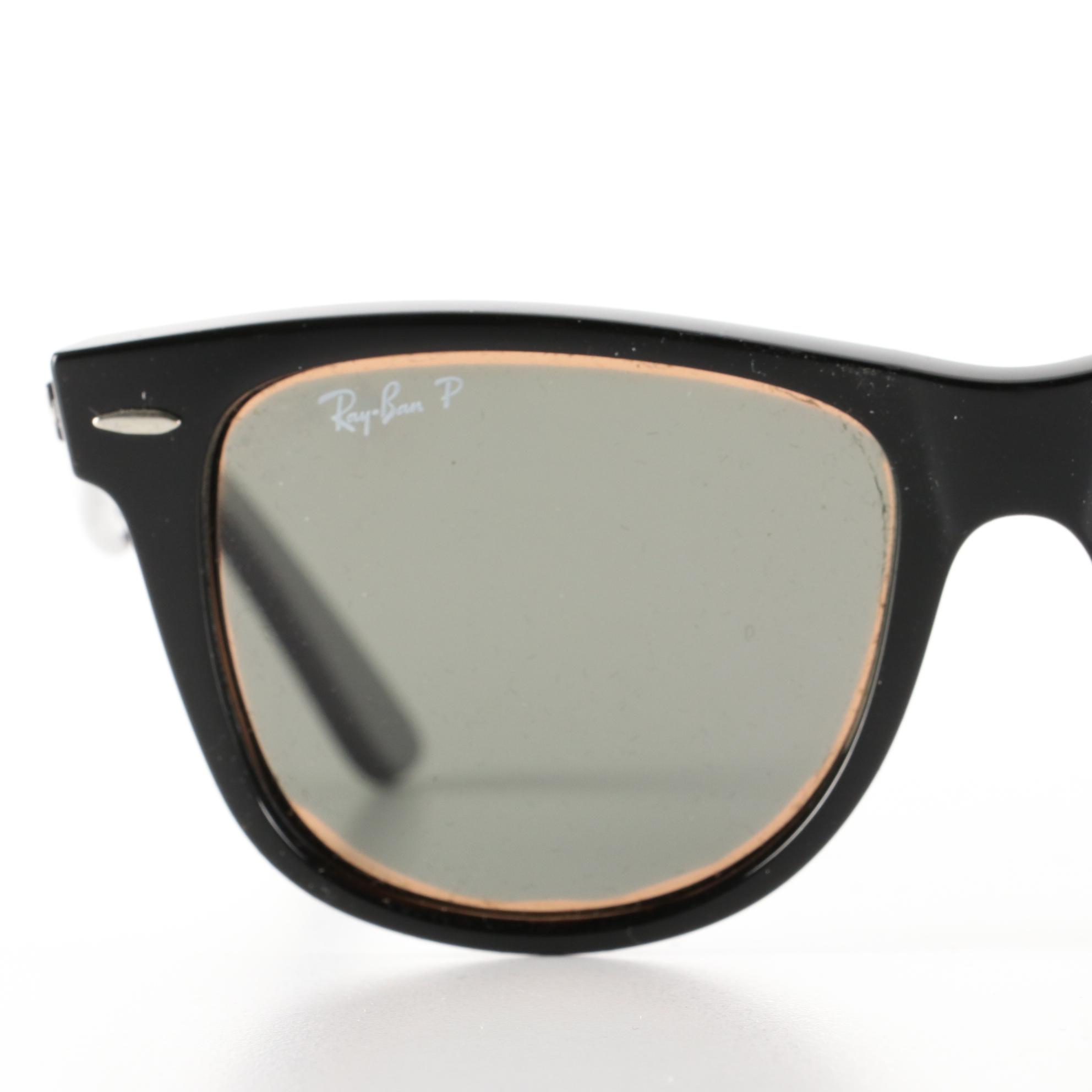 Ray-Ban Wayfarer RB2140 Polarized Sunglasses with Case and Box