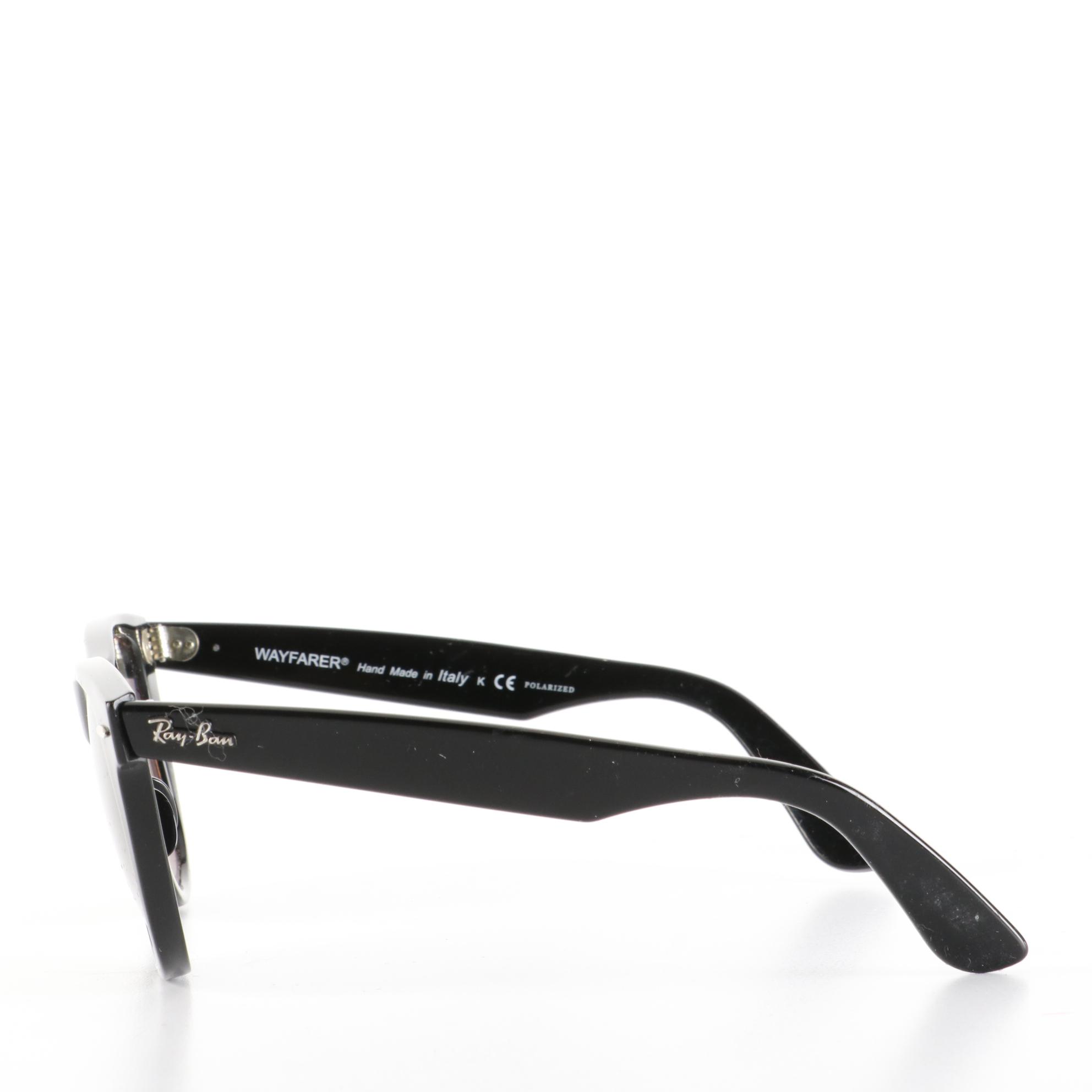 Ray-Ban Wayfarer RB2140 Polarized Sunglasses with Case and Box