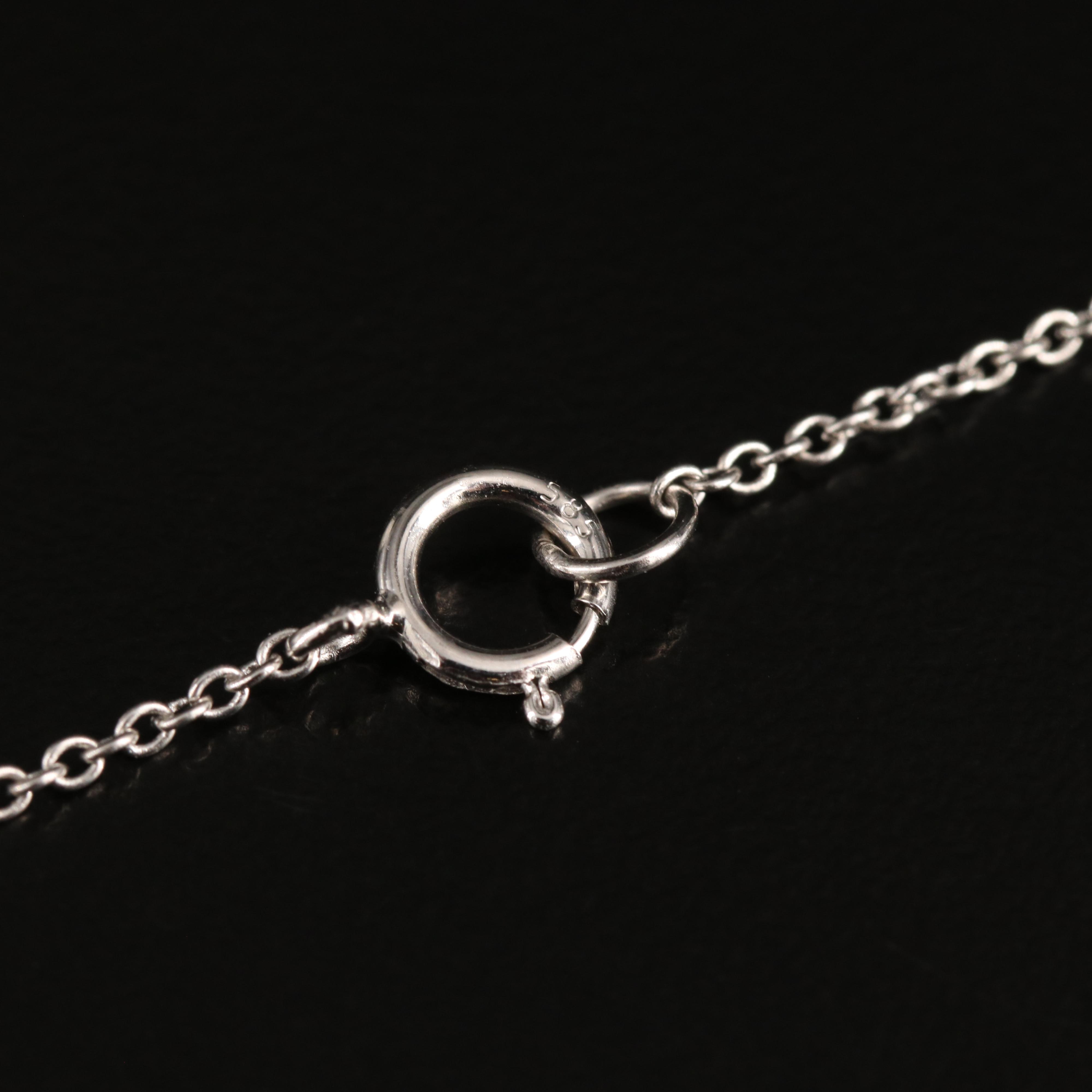 14K Kunzite and Pavé Diamond Pendant Necklace