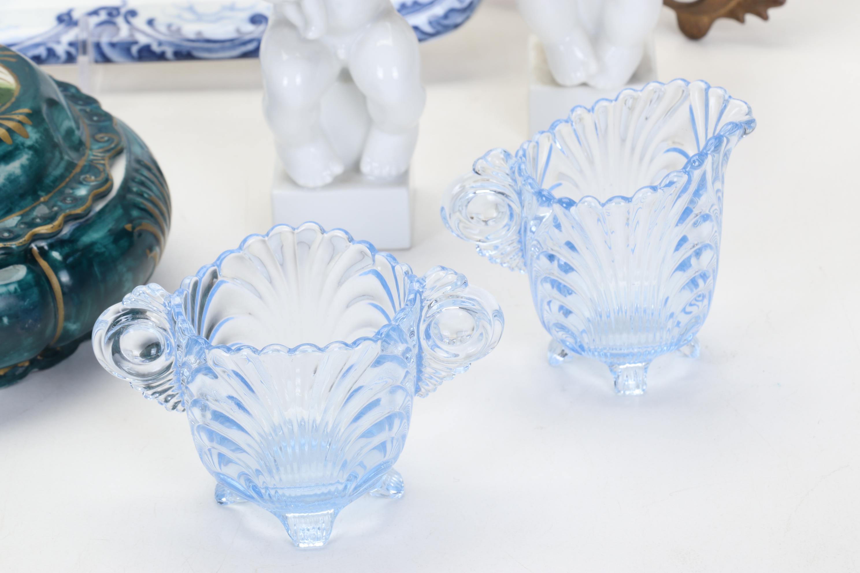 Bing and Grøndahl "Adam" and "Eve" with Other Figurines and Table Décor