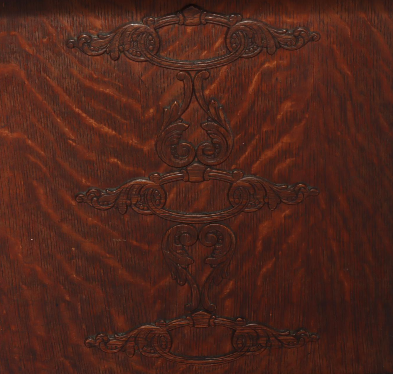 Singer Treadle-Wheel Sewing Machine with Oak and Iron Cabinet, Early 20th C.