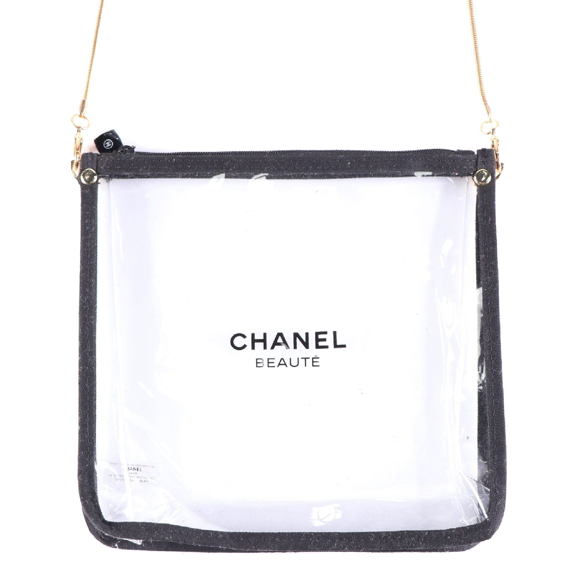 Chanel Beauté Zip Pouch with Chain Strap