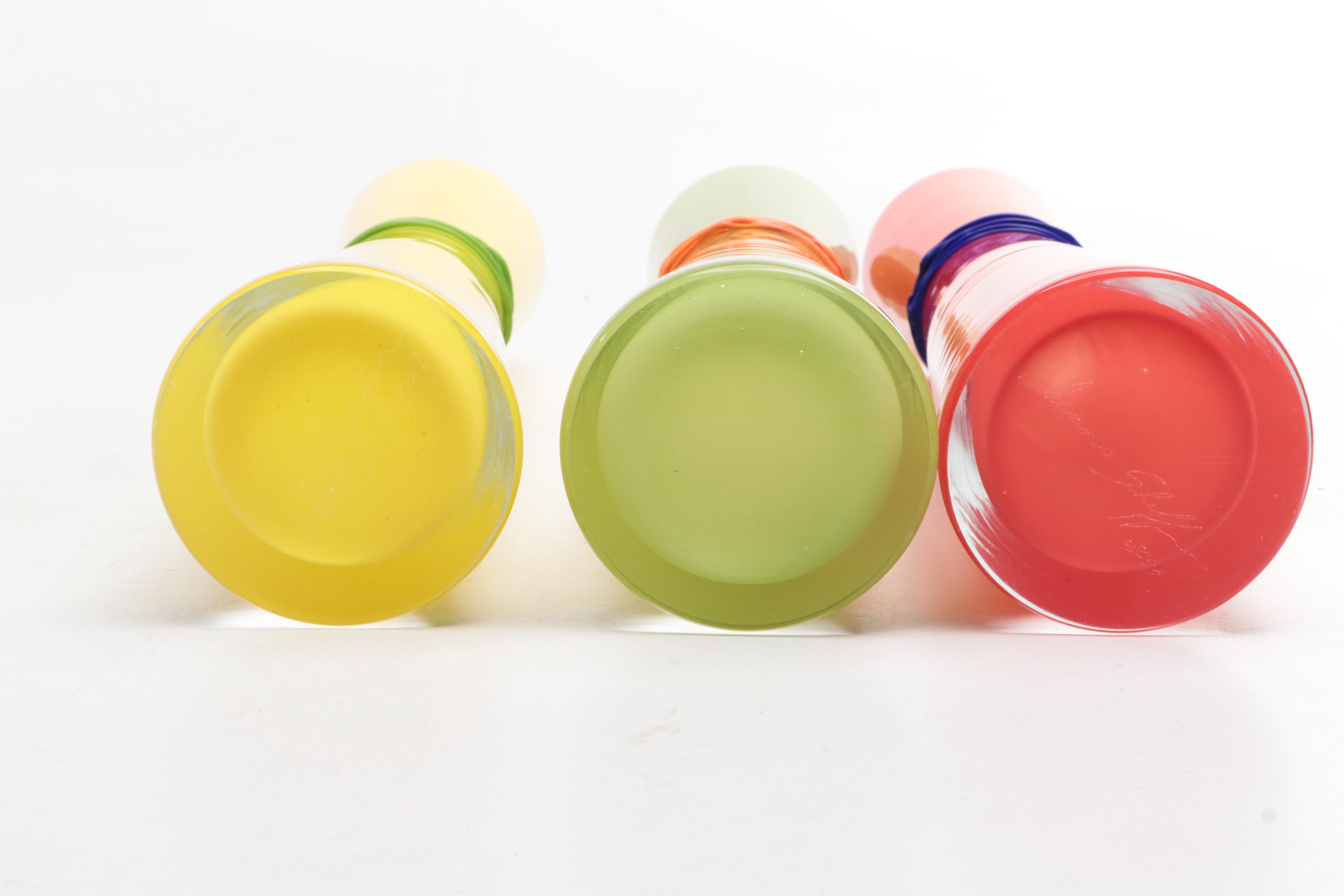 Dennis Shaffer for Hut Princ Art Glass Vases, 2001