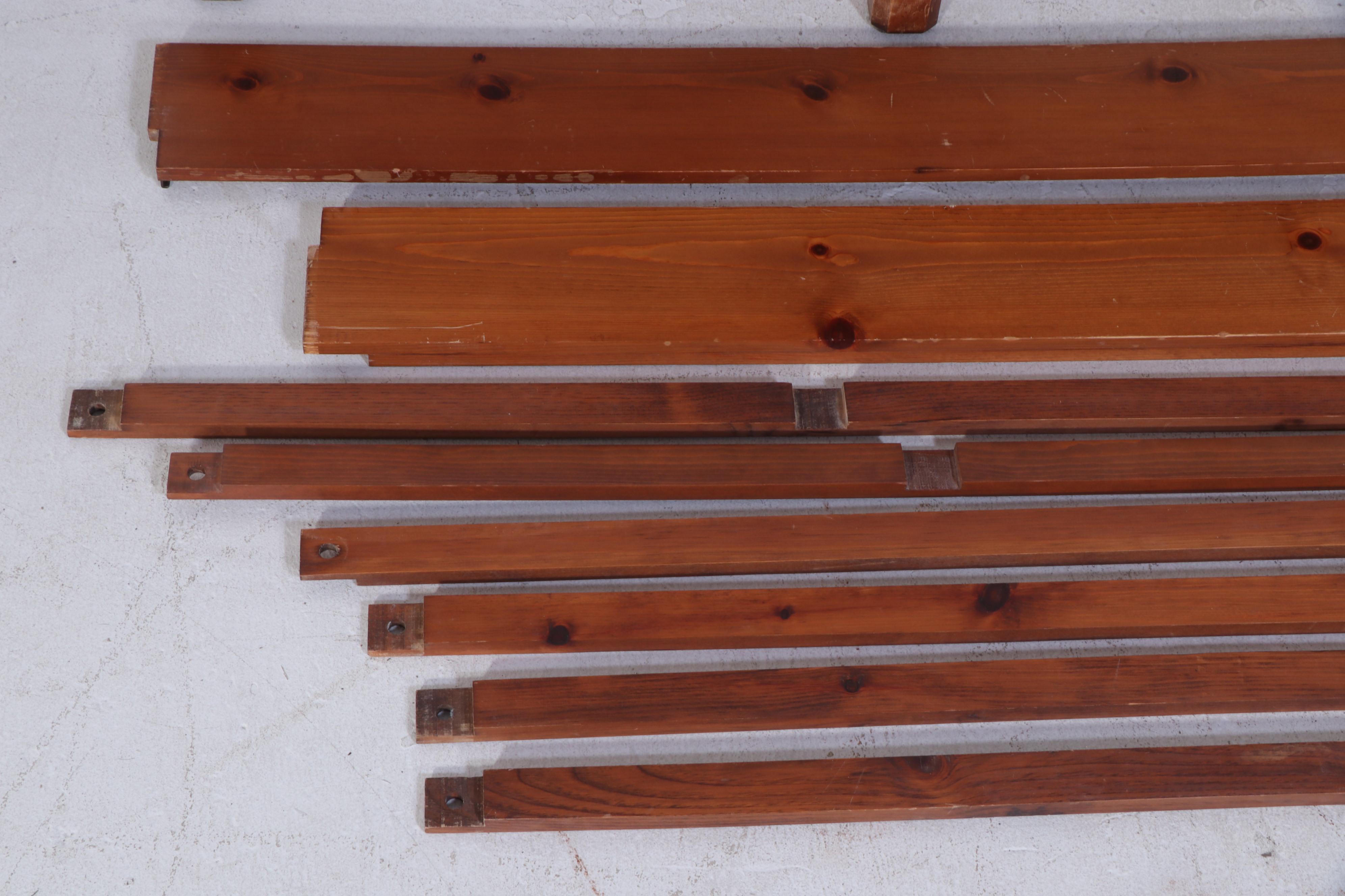 Federal Style Pine Queen Size Tester Bed Frame, Late 20th Century