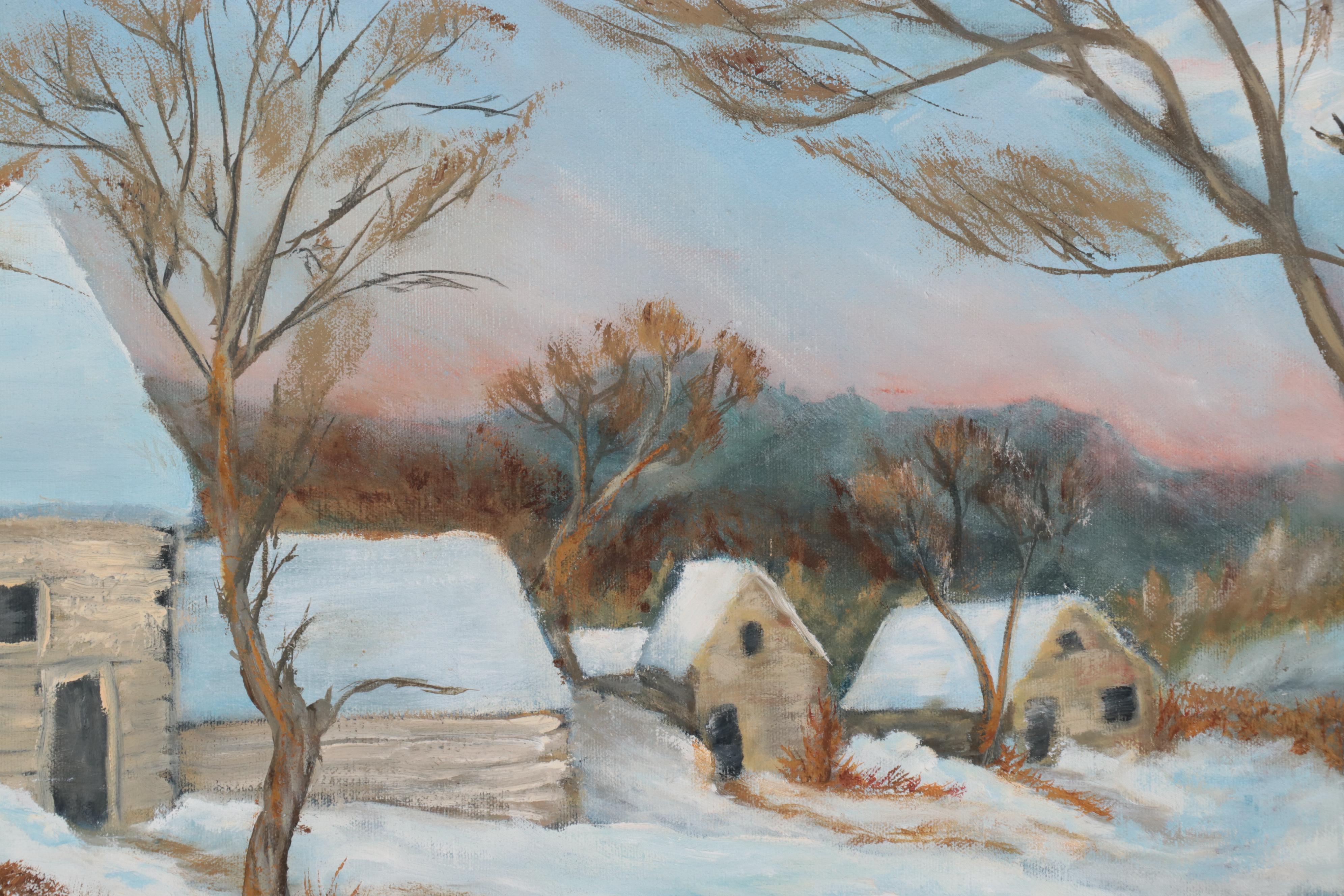 William Patrick Oil Painting of Winter Landscape