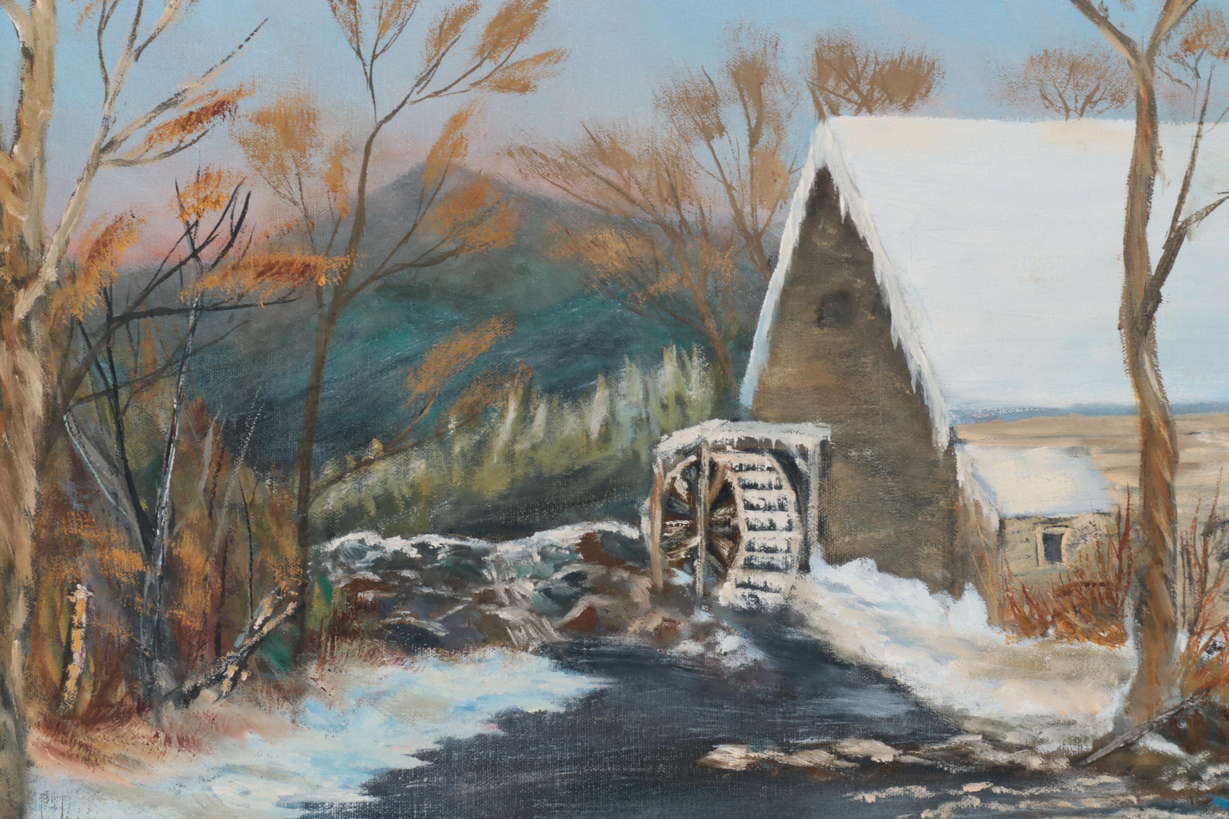 William Patrick Oil Painting of Winter Landscape