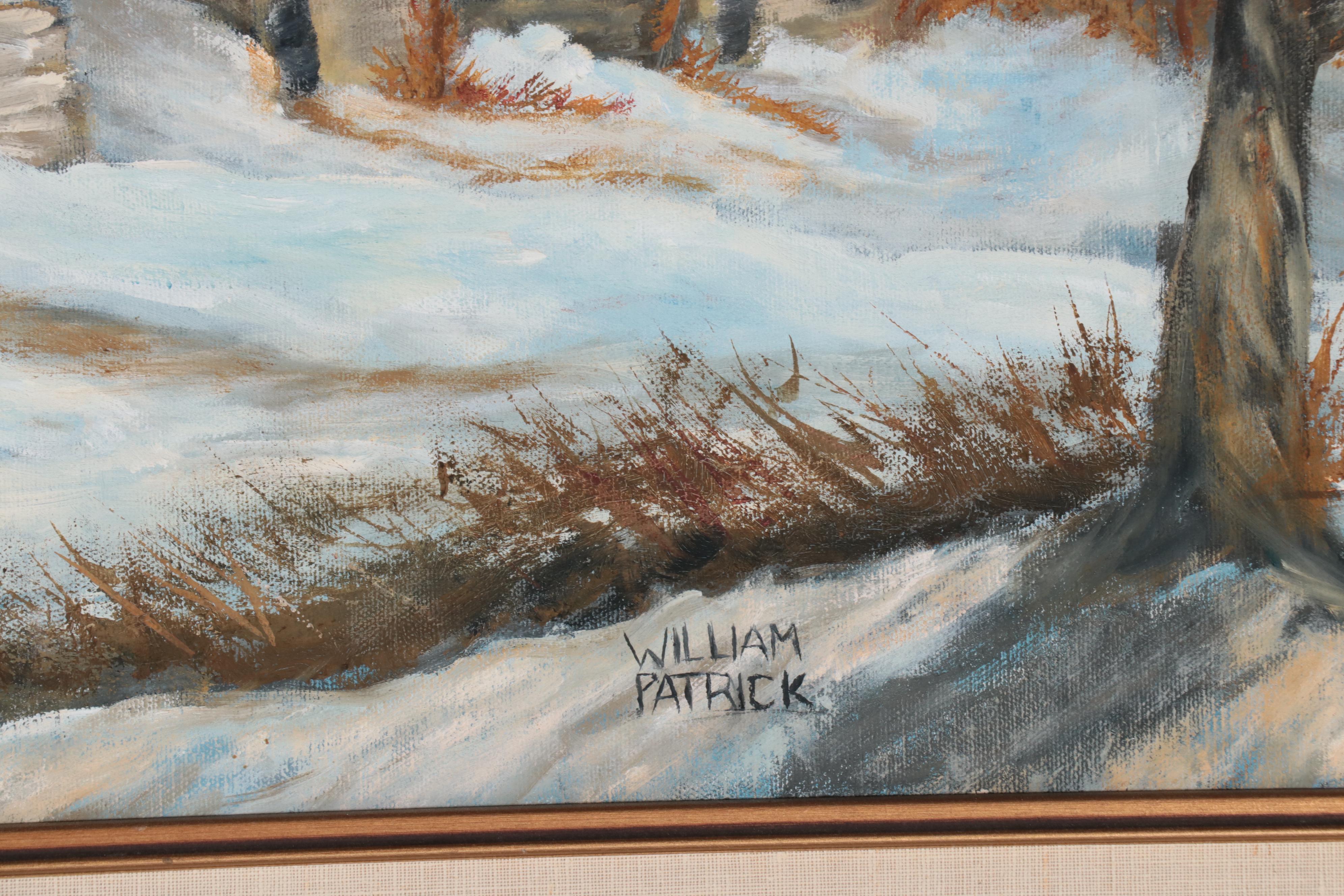William Patrick Oil Painting of Winter Landscape