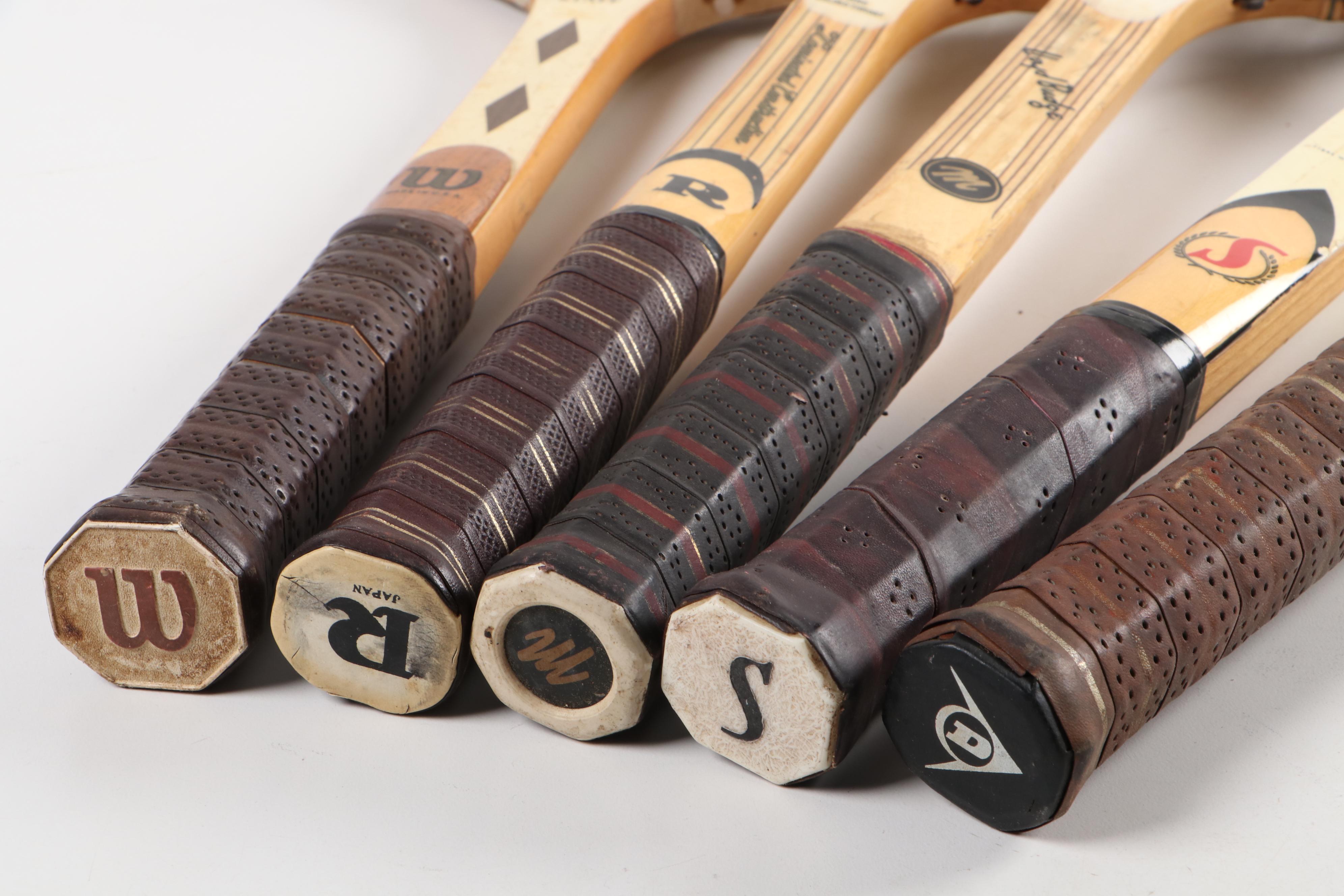 Spalding, MacGregor, More Model Tennis Rackets with Press Holders, Mid-20th C.