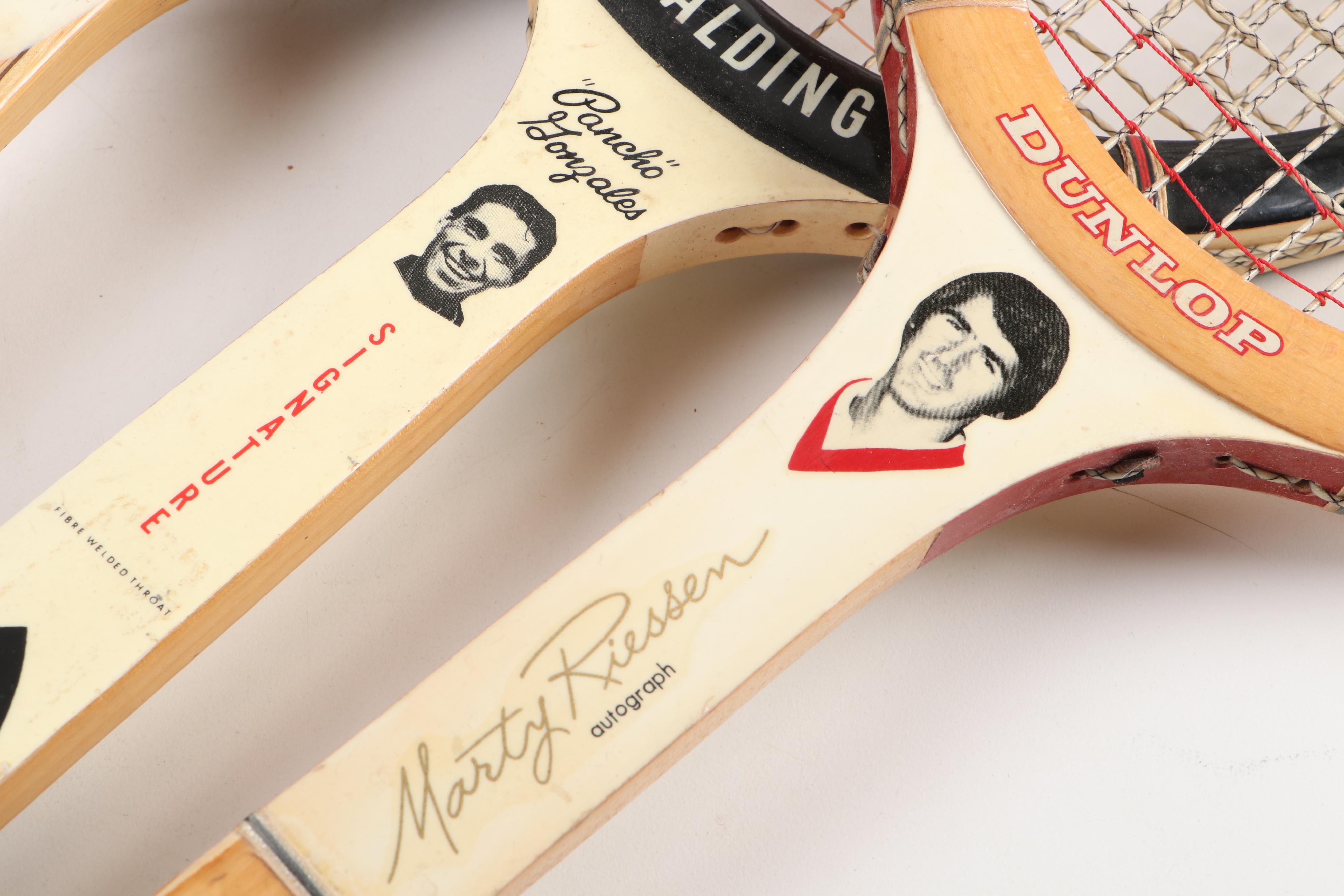 Spalding, MacGregor, More Model Tennis Rackets with Press Holders, Mid-20th C.