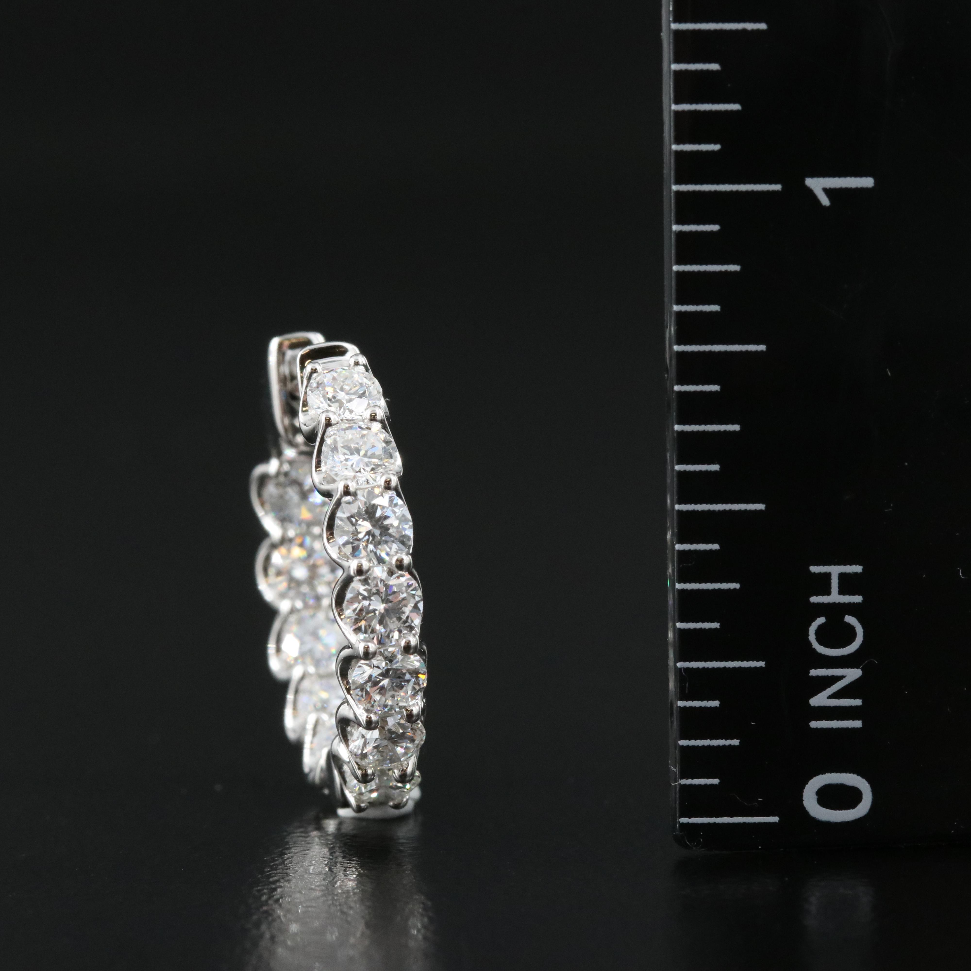 14K 2.35 CTW Lab Grown Diamond Inside-Out Hoop Earrings