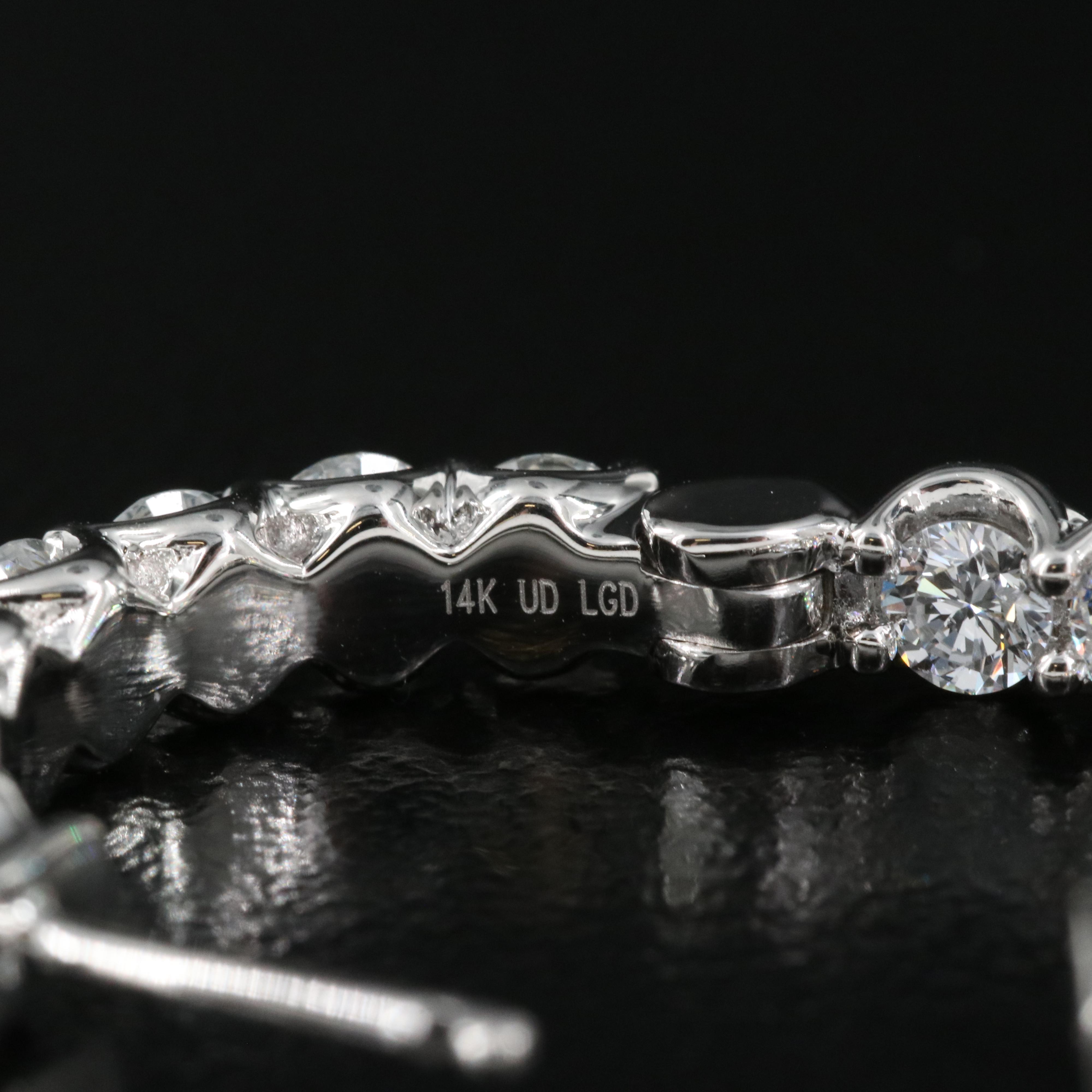 14K 2.35 CTW Lab Grown Diamond Inside-Out Hoop Earrings