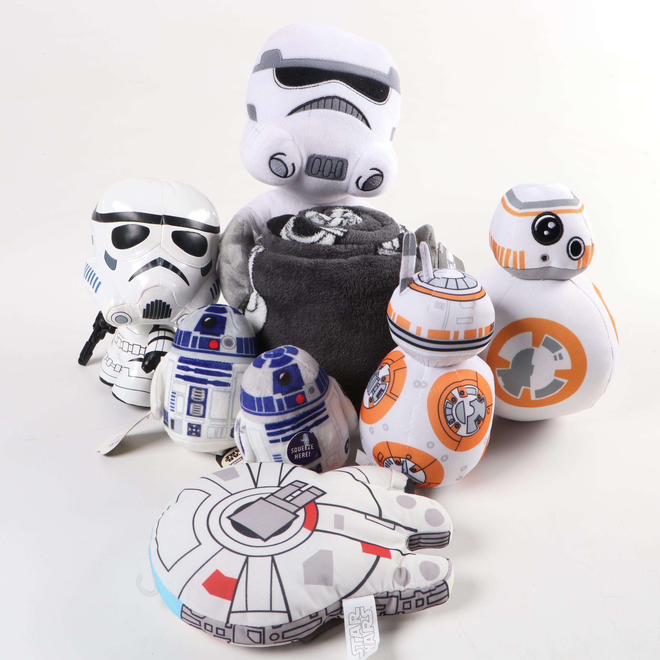 Mattel, Hallmark and Other Star Wars Themed Plush Toys and Blanket