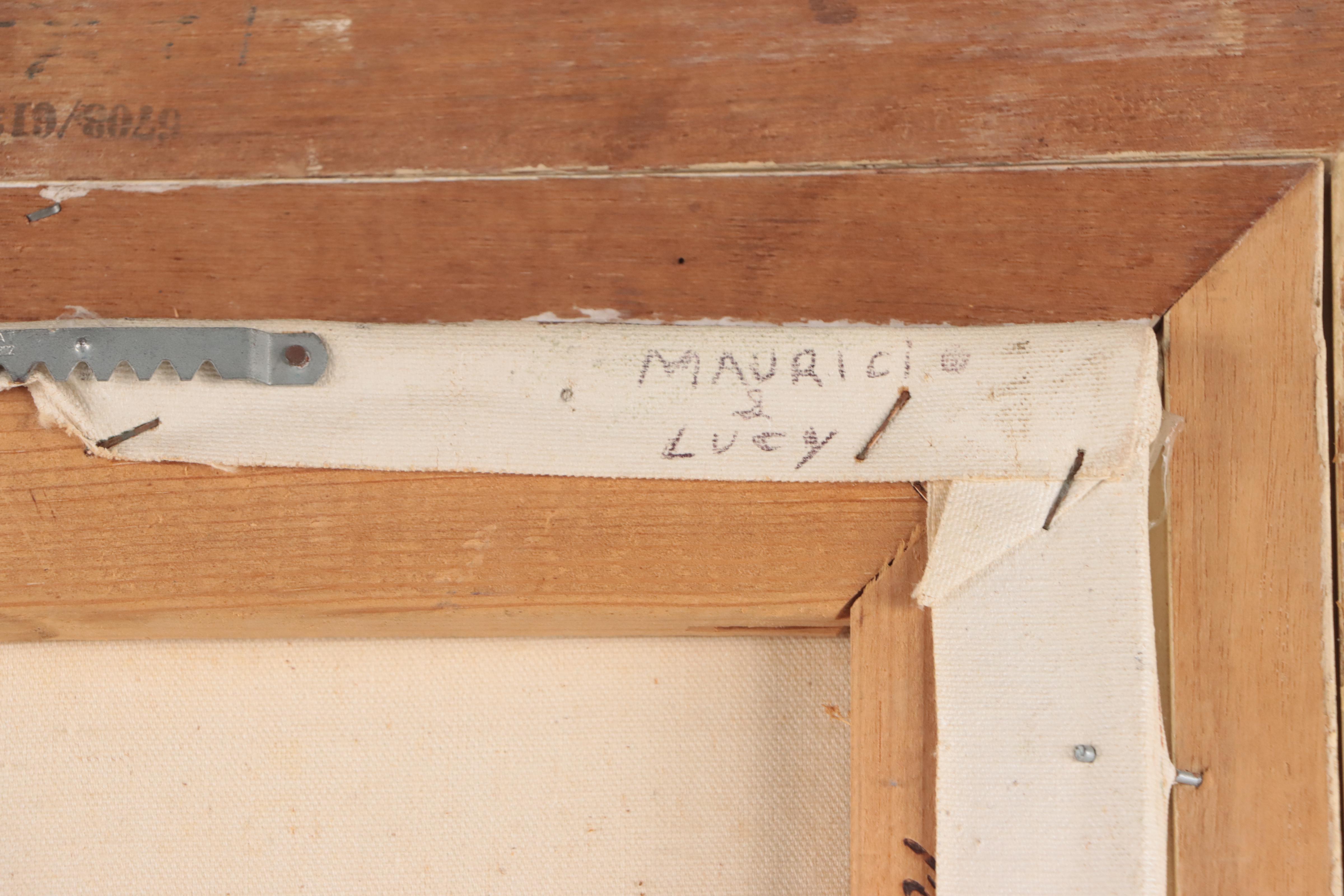 European Street Scene Oil Painting, Circa 1975