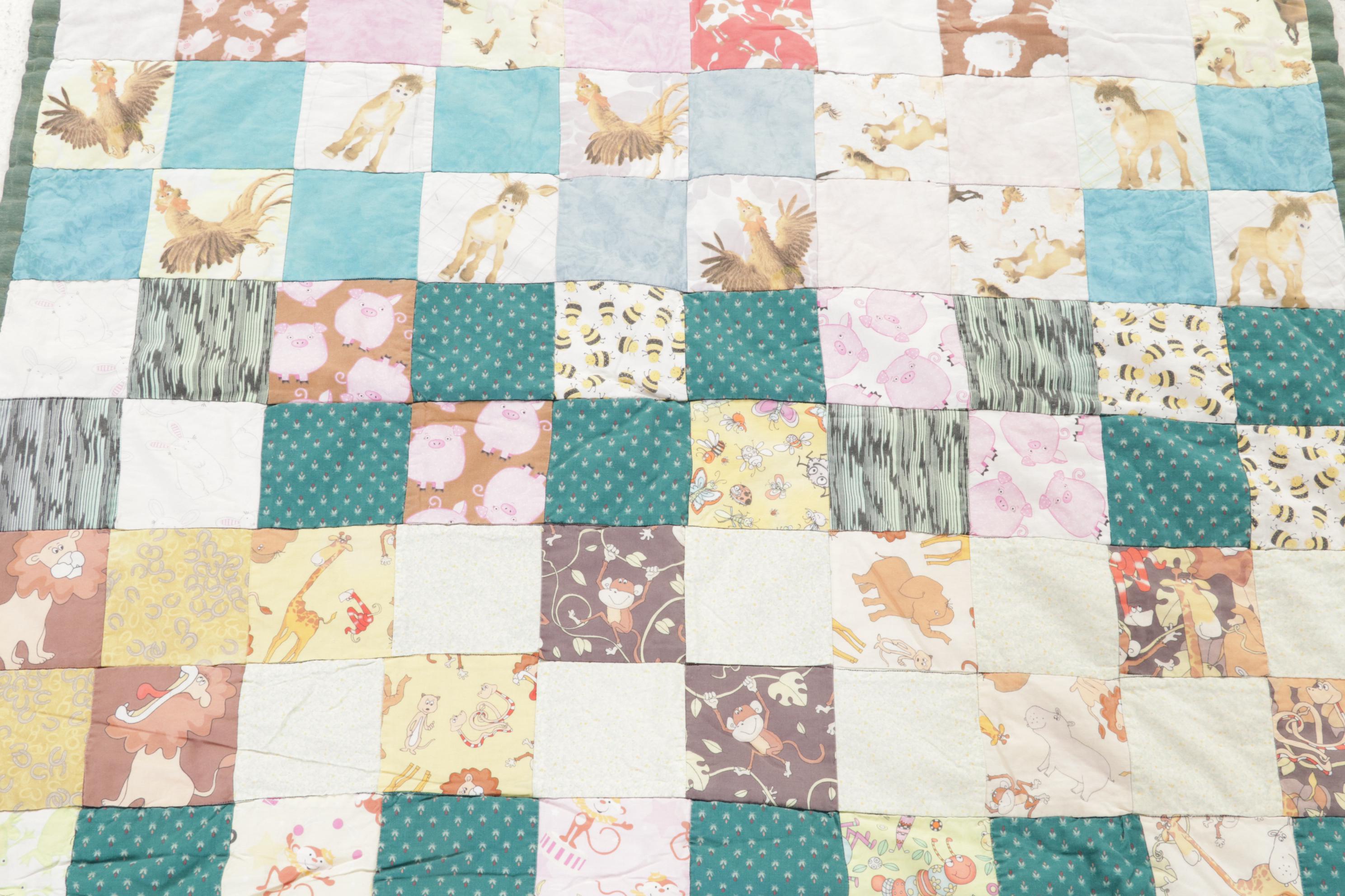 Hand-Tied Comforter and Quilted Baby Blankets with Printed Baby Blanket