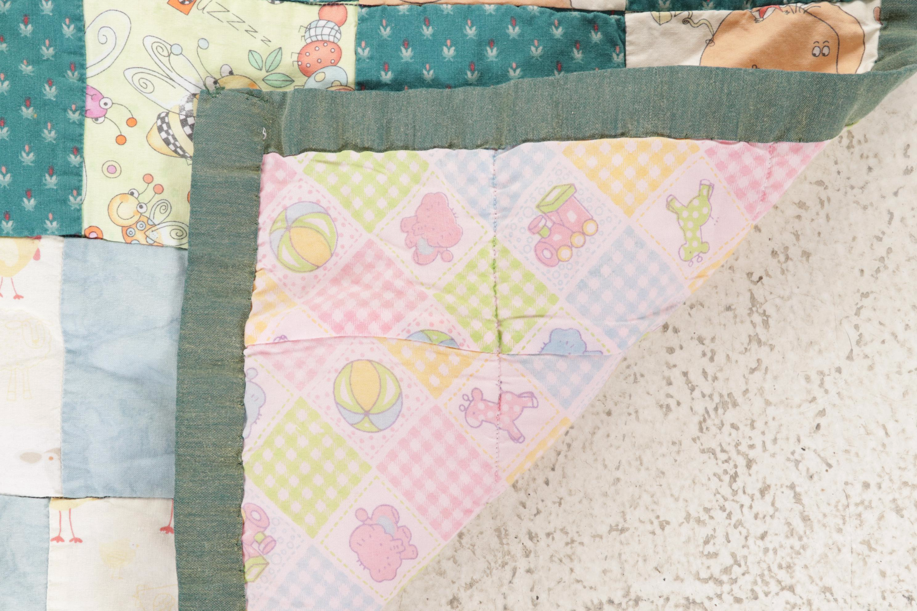 Hand-Tied Comforter and Quilted Baby Blankets with Printed Baby Blanket