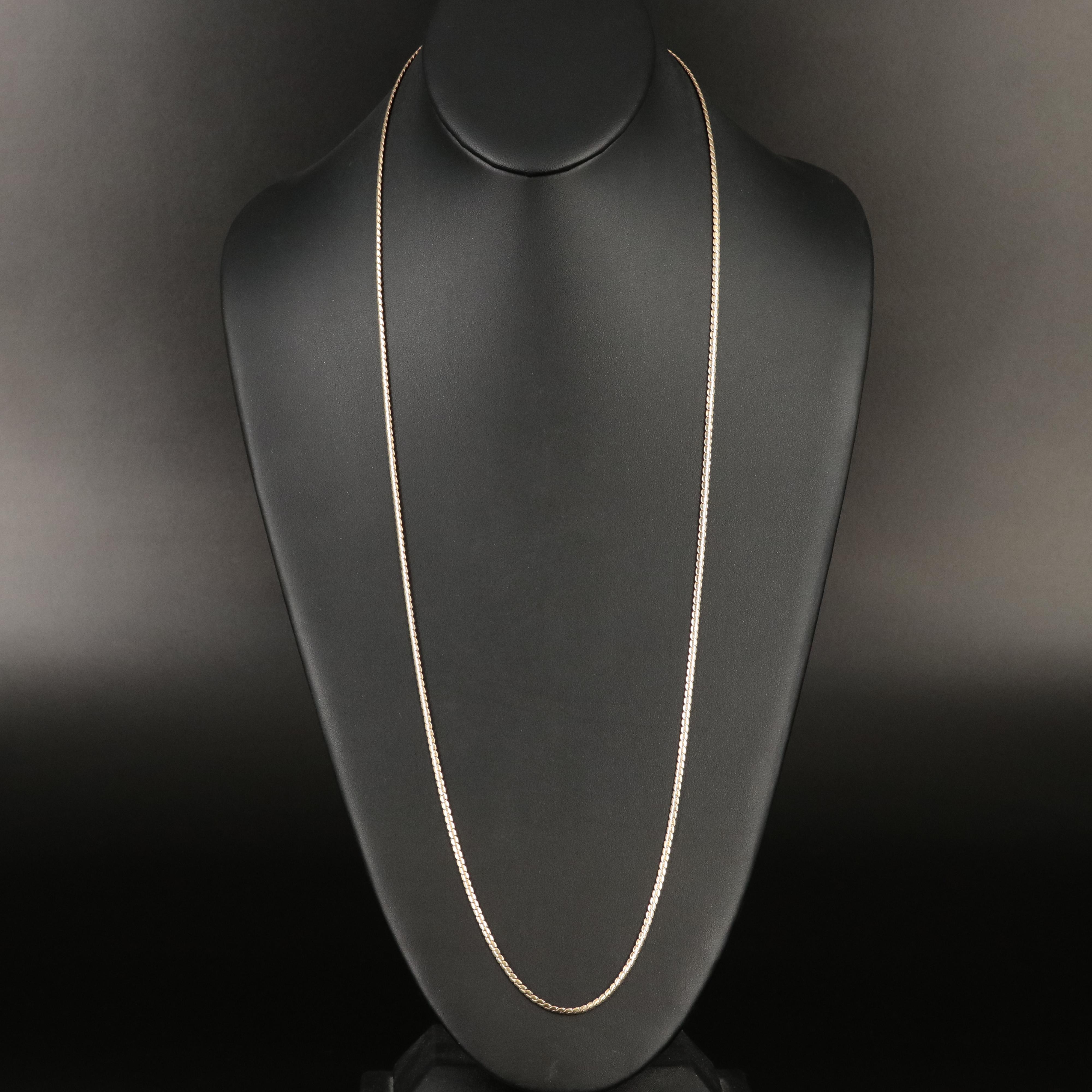 Italian 14K Serpentine Chain Necklace