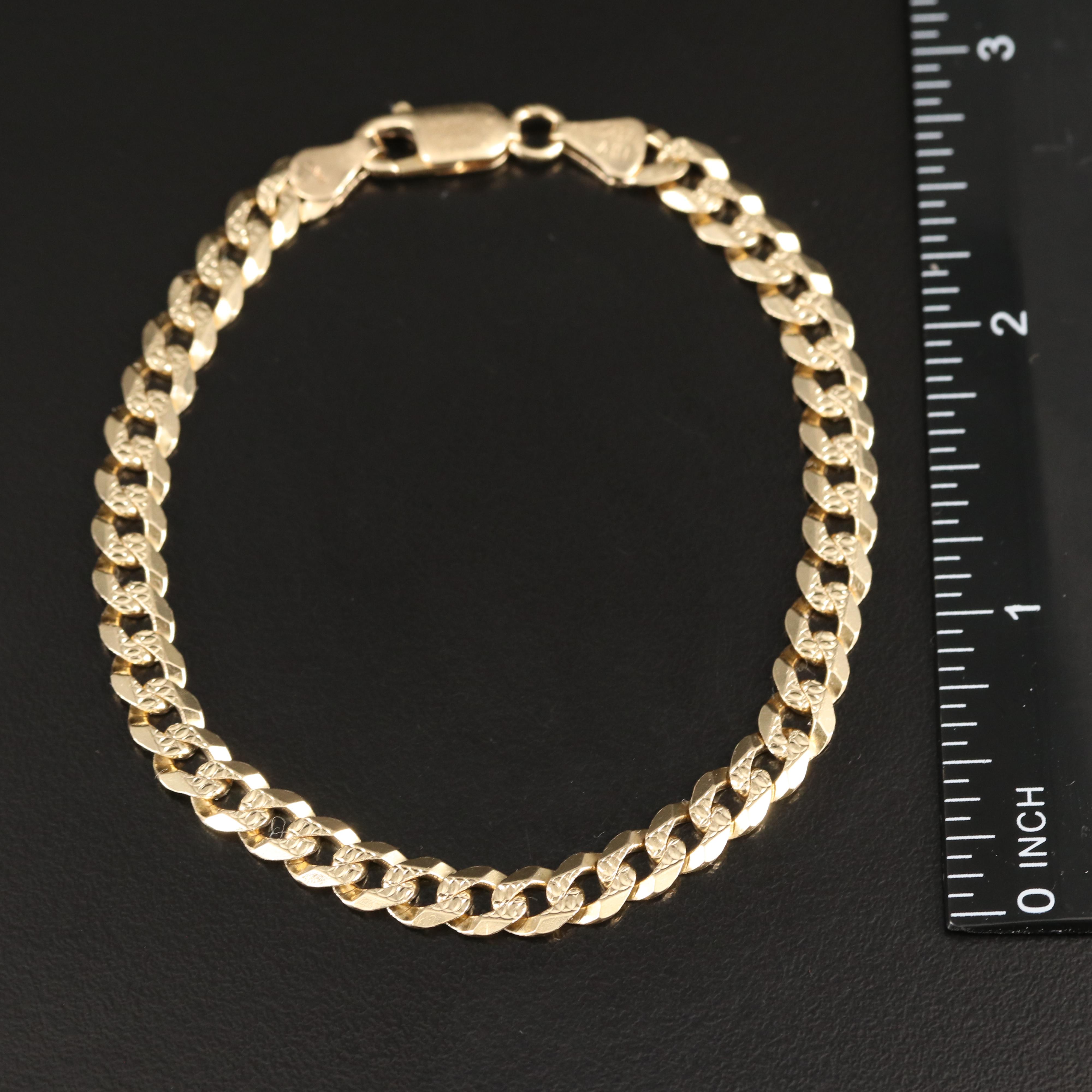 Italian 10K Curb Chain Bracelet