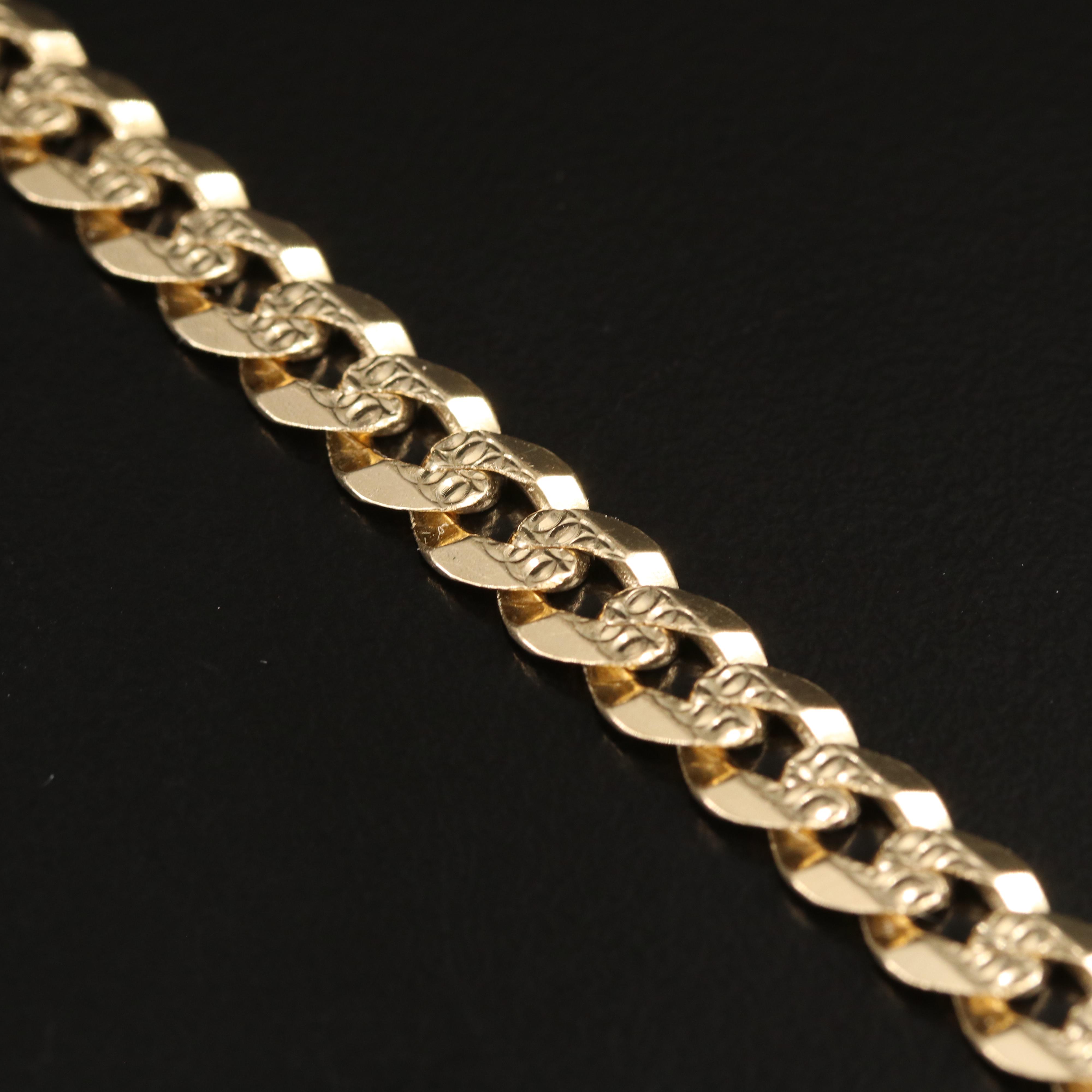 Italian 10K Curb Chain Bracelet
