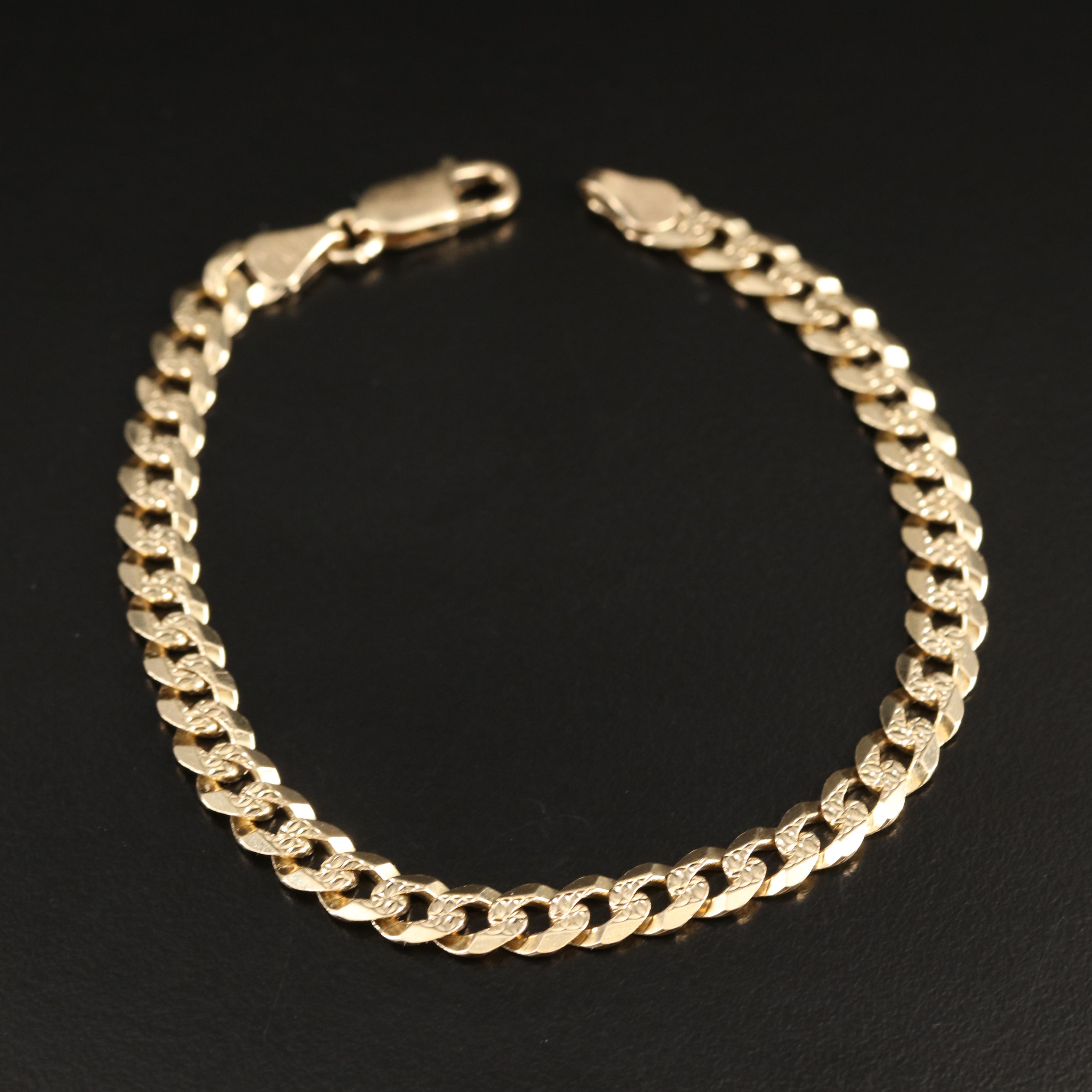Italian 10K Curb Chain Bracelet
