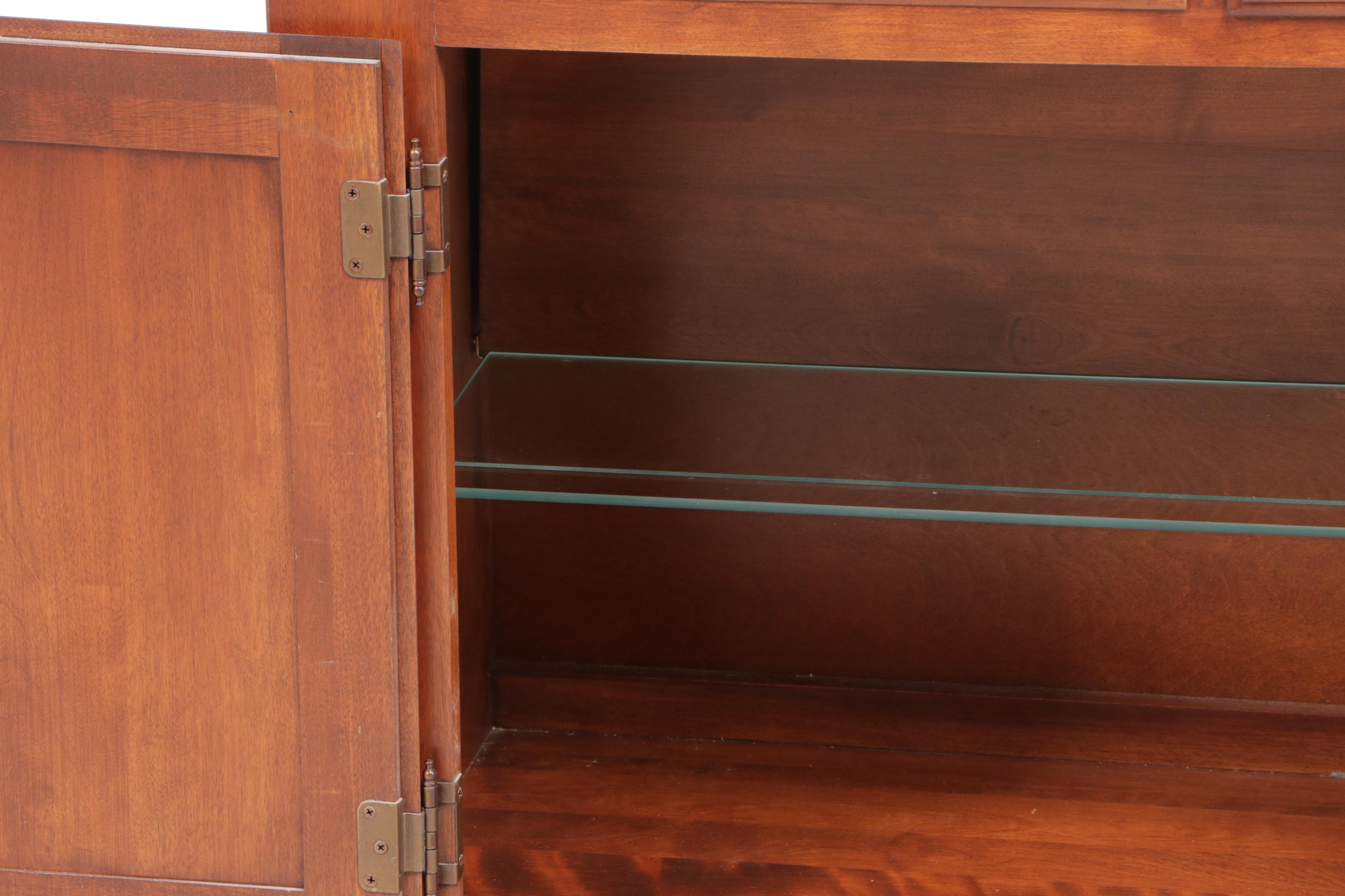 Nichols & Stone Co. Shaker Style Cherry China Cabinet, Late 20th Century